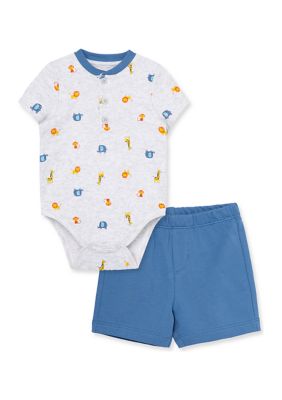 LITTLE ME Infant Boys Baby Bodysuit and Pants Set - Short Sleeve