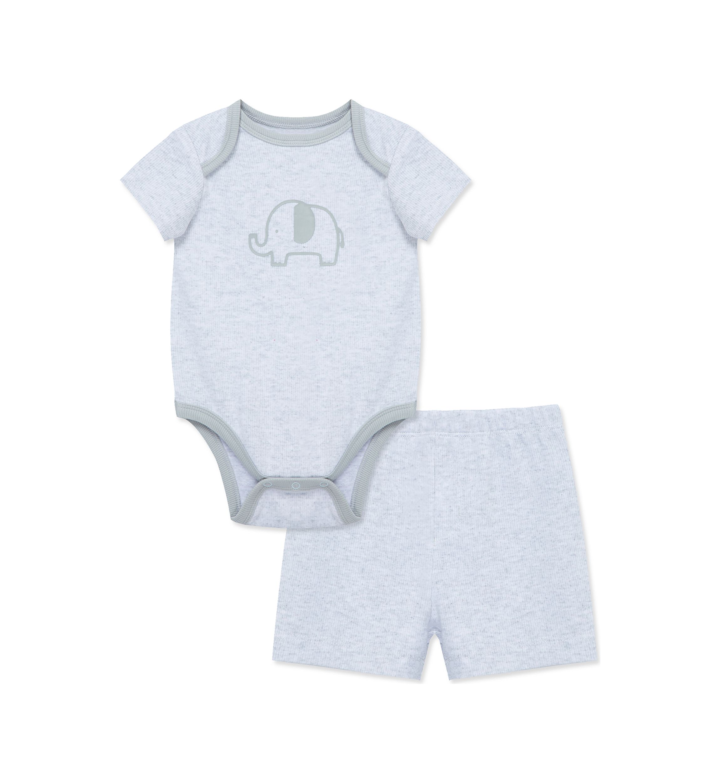 Baby Boys Elephant Shorts Set