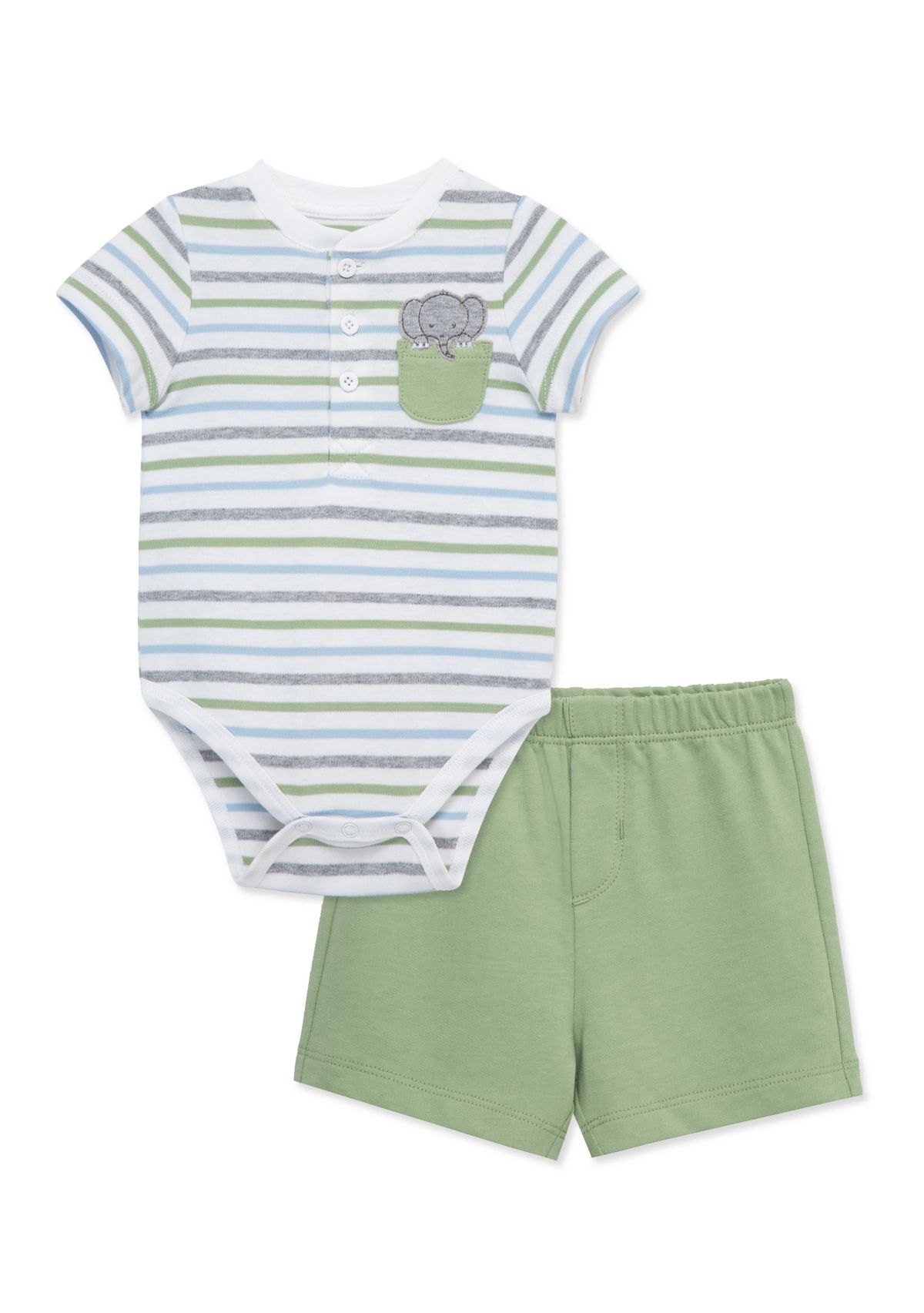 Baby Boys Elephant Shorts Set