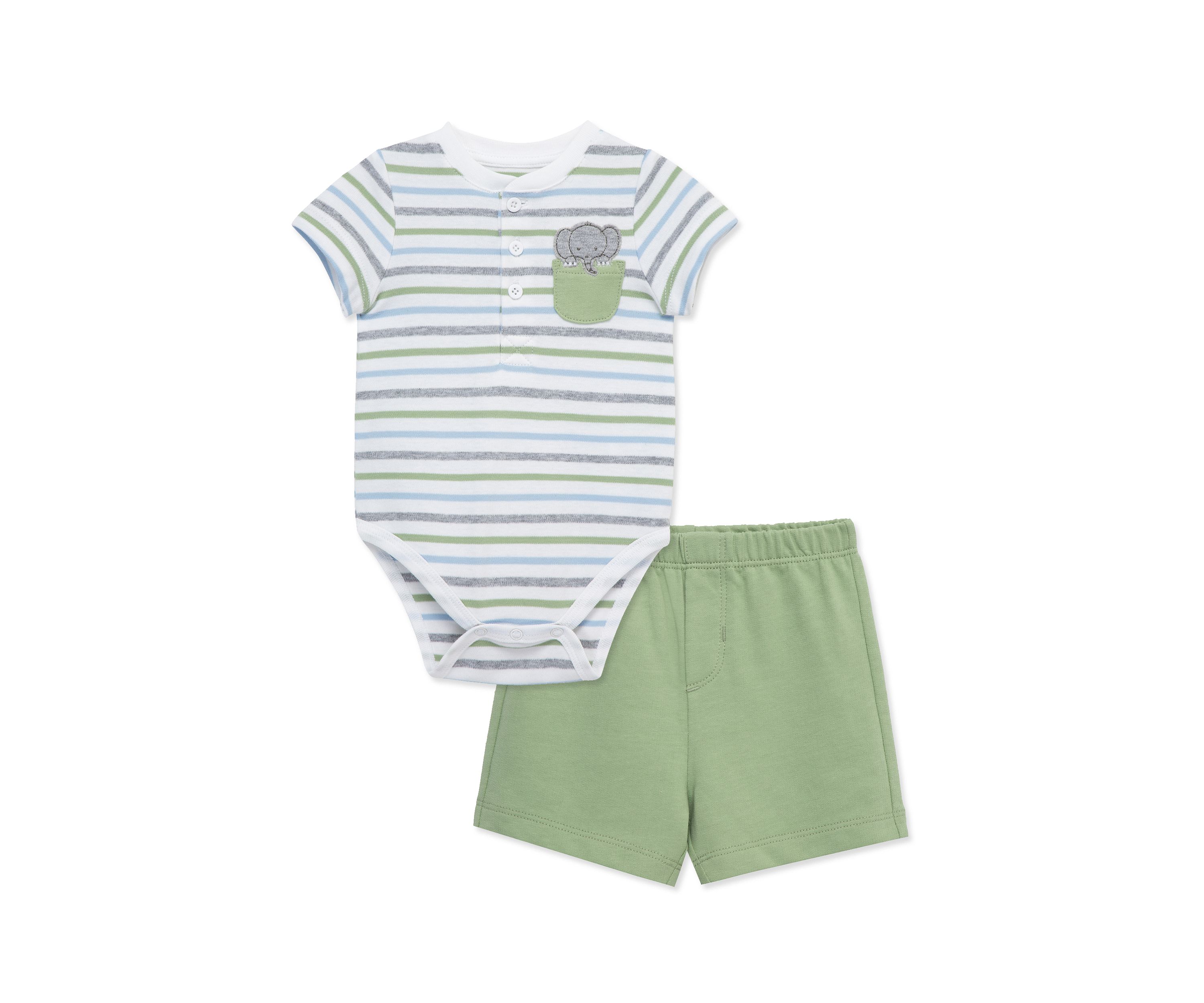 Baby Boys Elephant Shorts Set