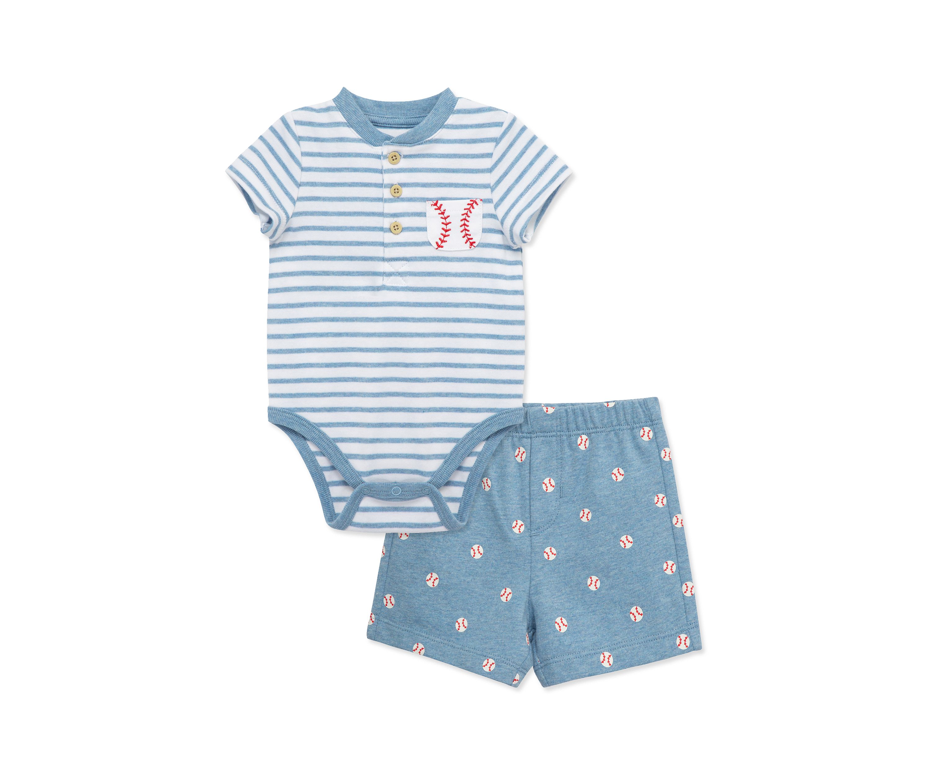 Baby Boys Baseball Shorts Set