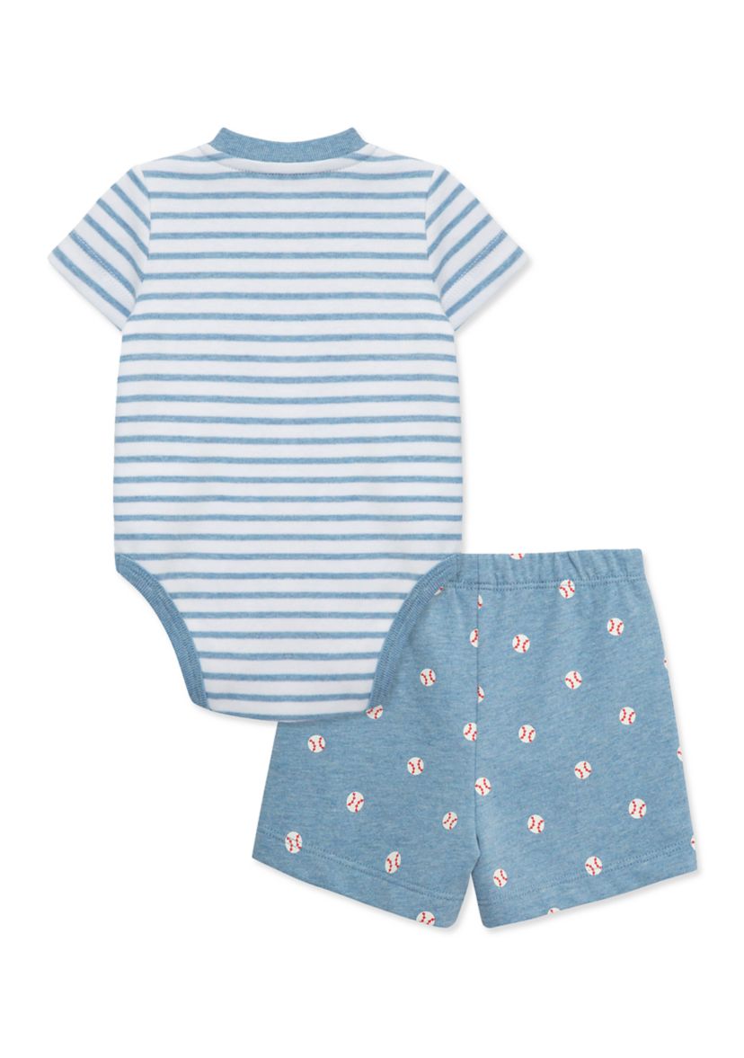 Baby Boys Baseball Shorts Set
