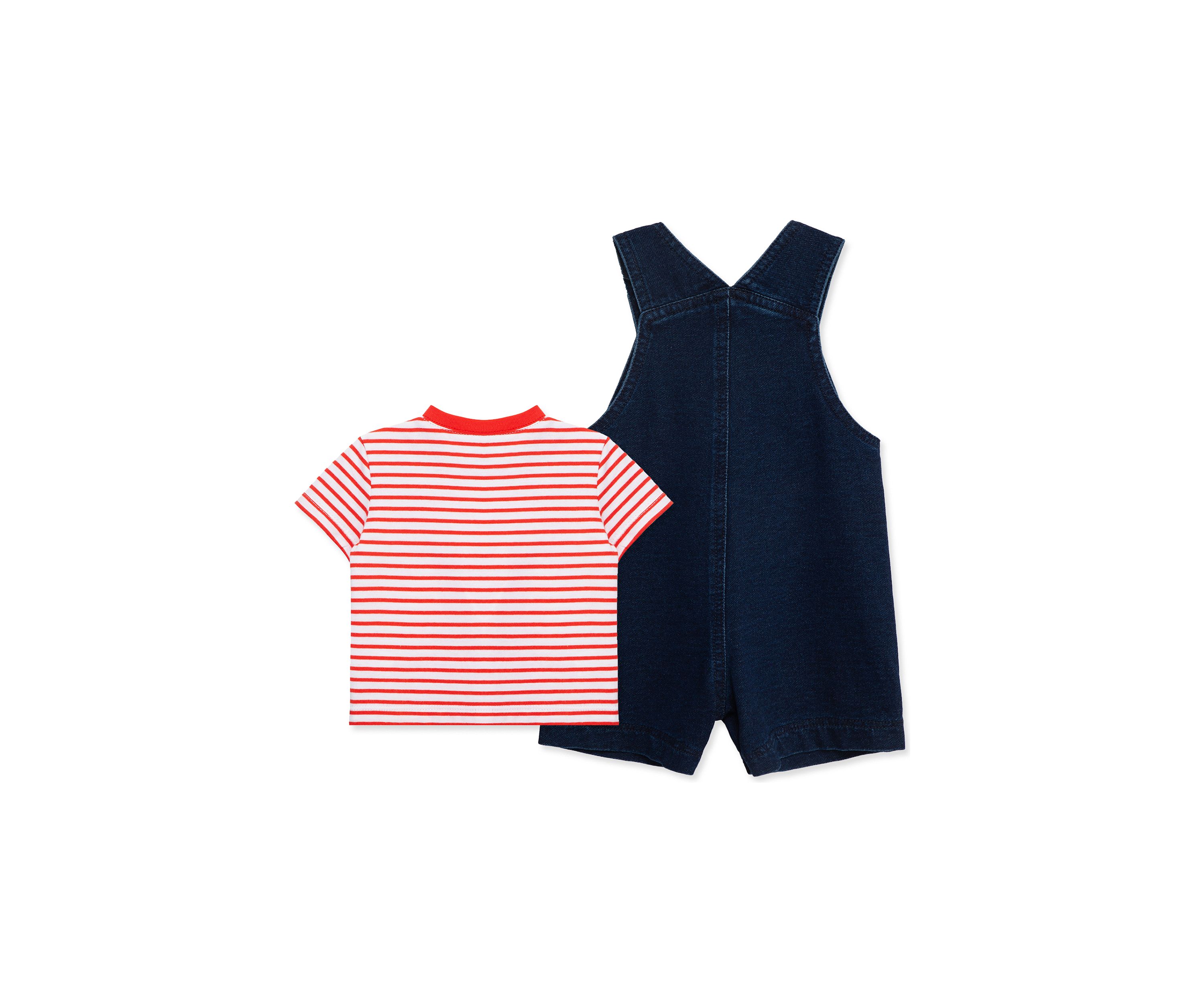 Baby Boys Sailboat Shortall Set