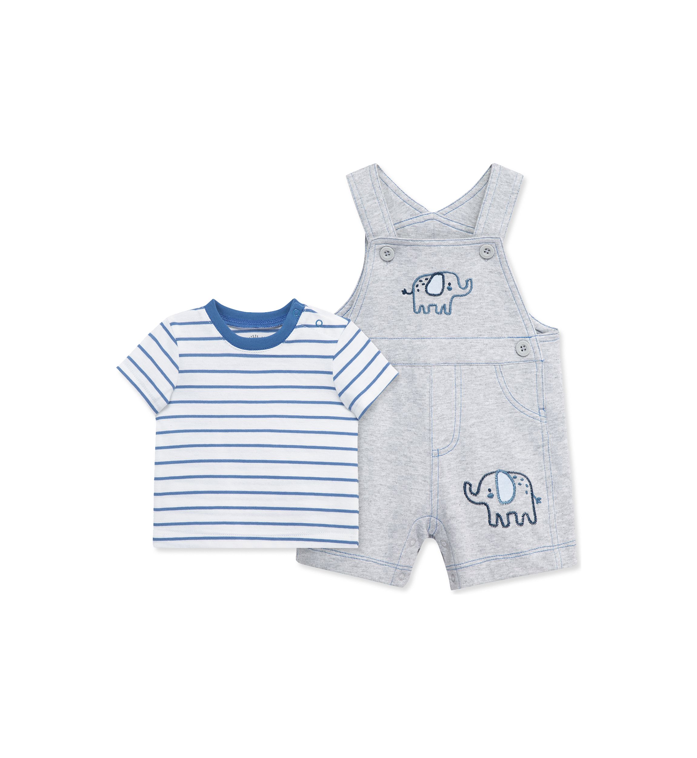 Baby Boys Elephants Shortall Set