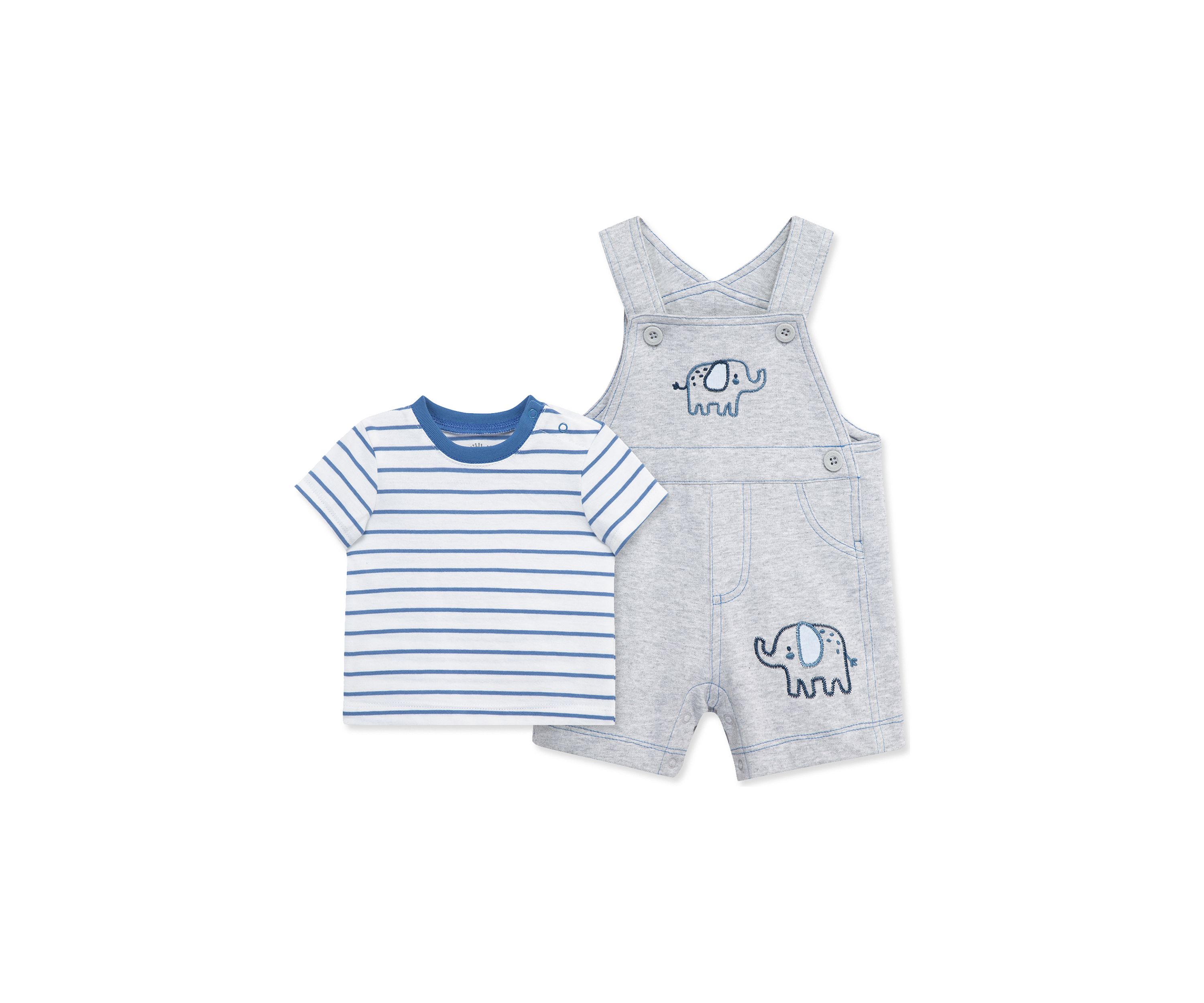 Baby Boys Elephants Shortall Set