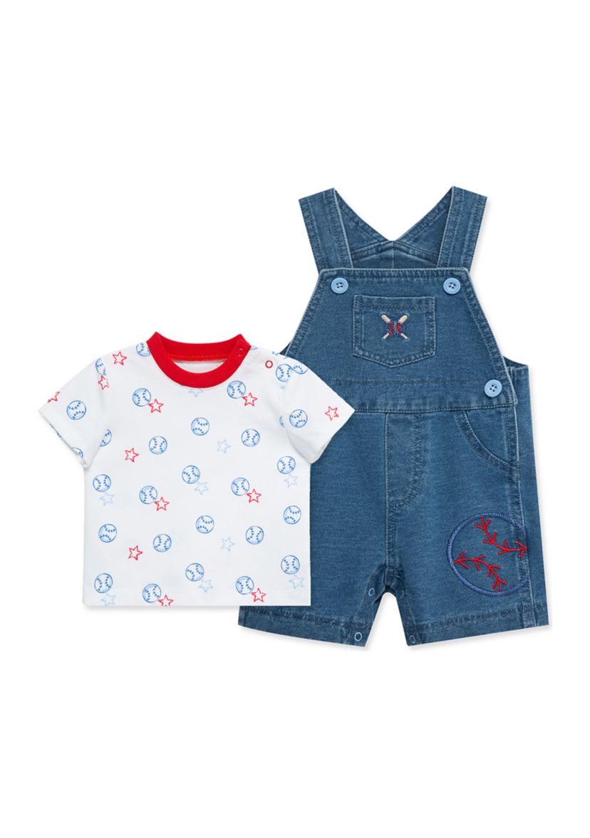 Baby Boys Baseball Shortall Set