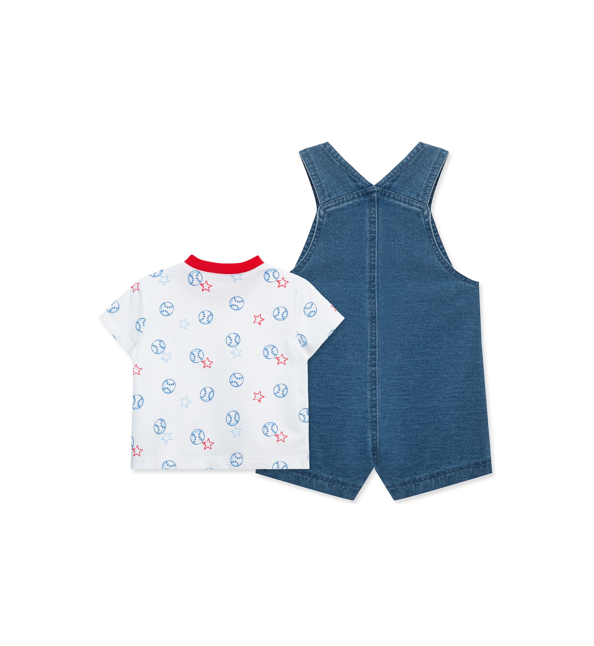 Baby Boys Baseball Shortall Set