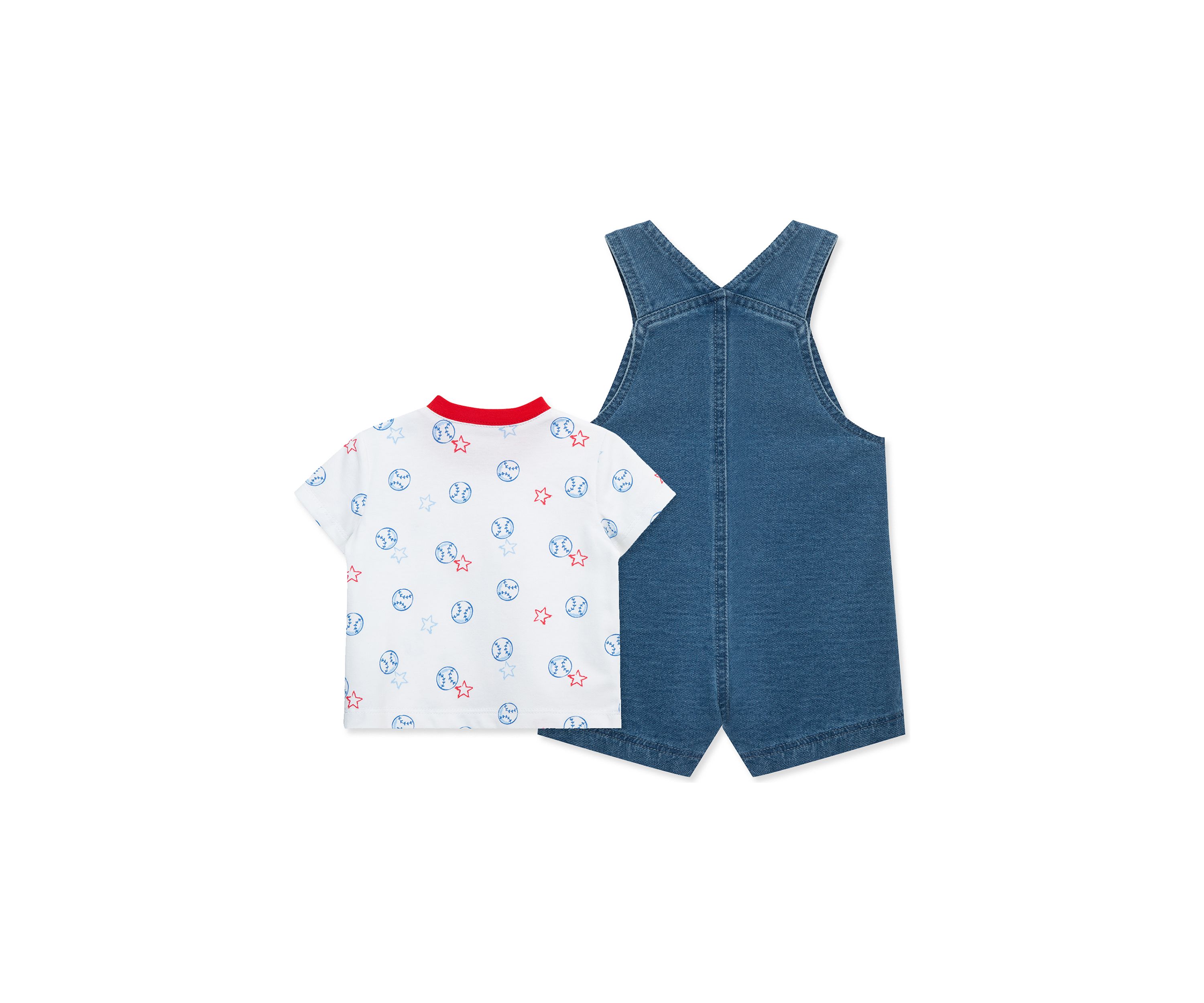 Baby Boys Baseball Shortall Set