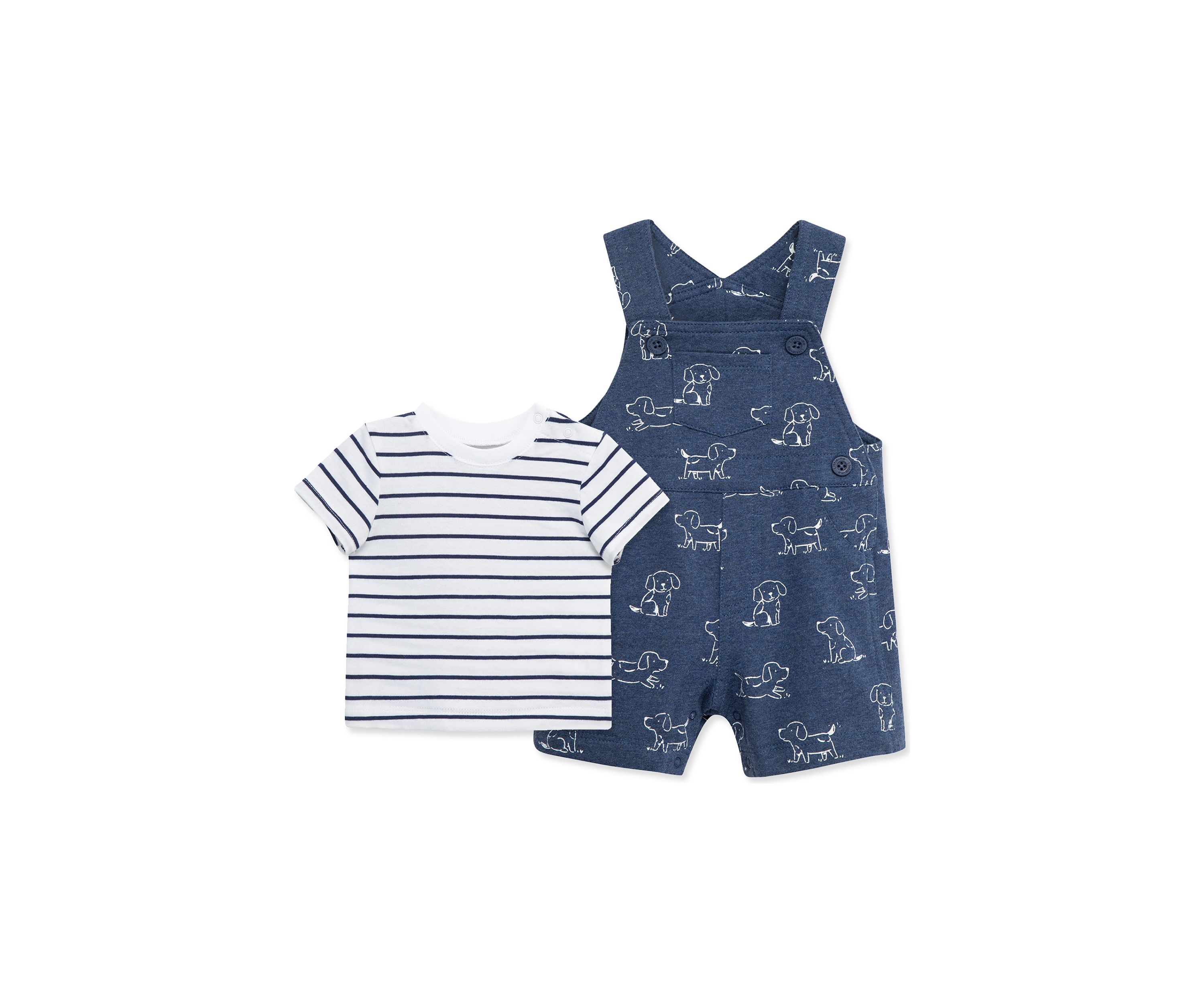 Baby Boys Puppies Shortall Set