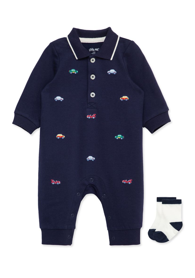 Baby Boys Cars Coverall with Socks