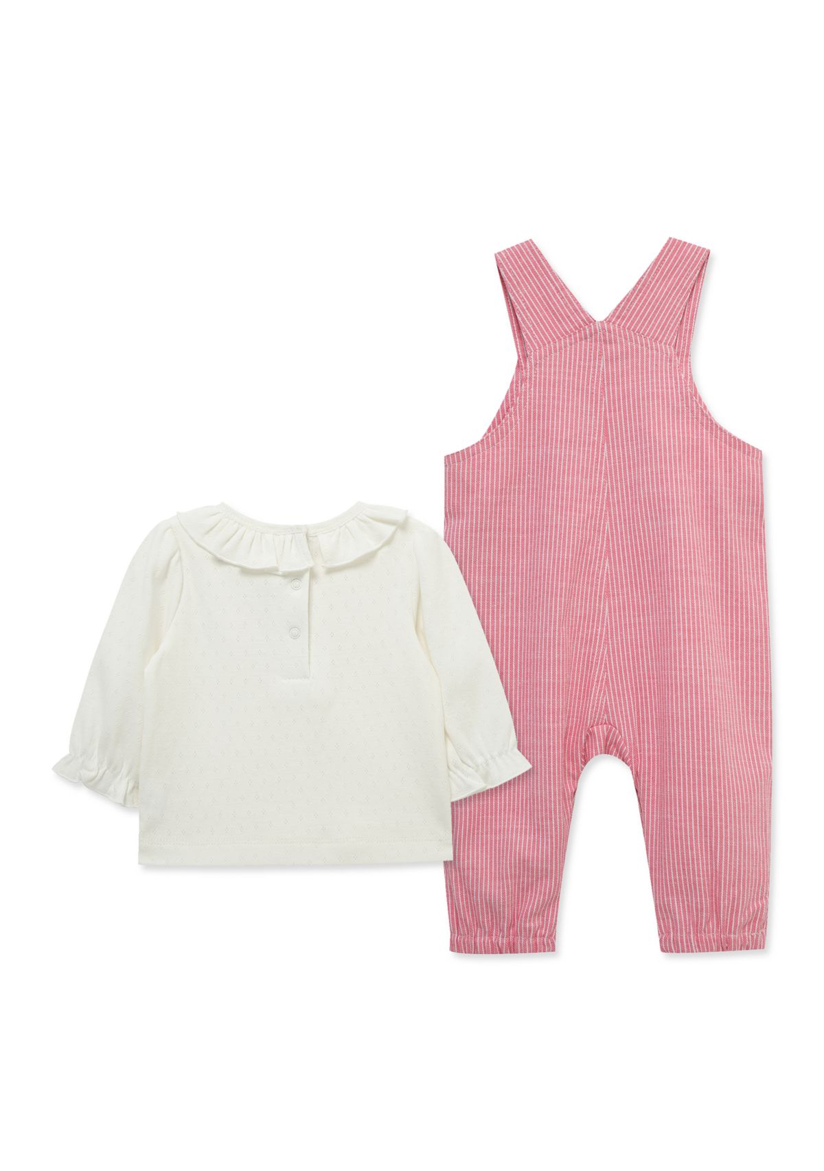 Baby Girls Heart Overall Set