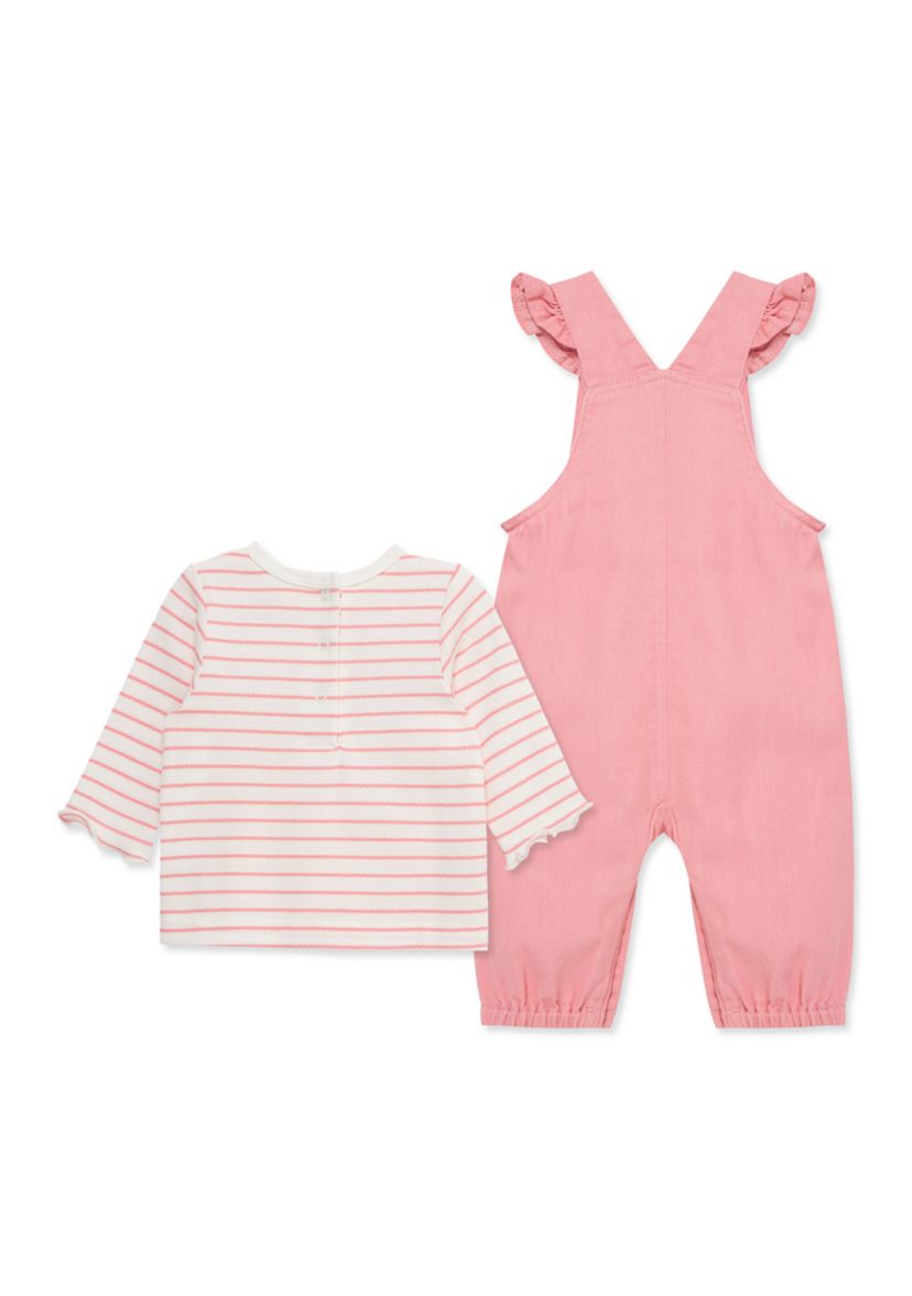 Baby Girls Puppies Overall Set