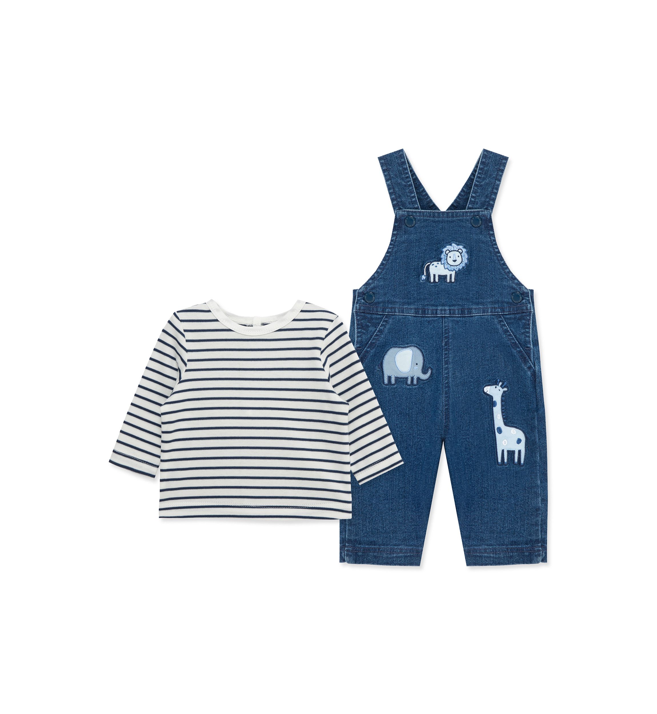 Baby Boys Safari Overall Set