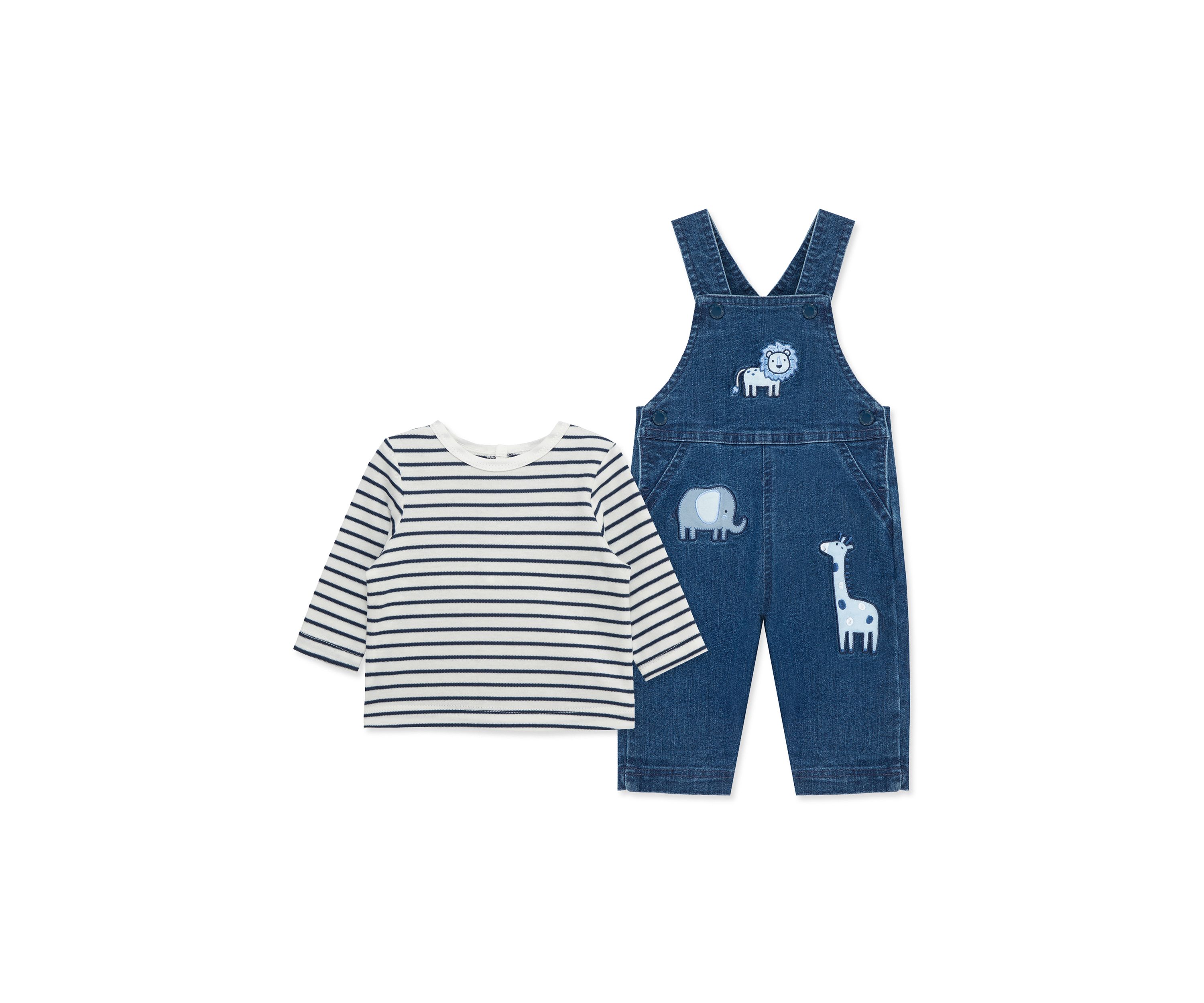 Baby Boys Safari Overall Set