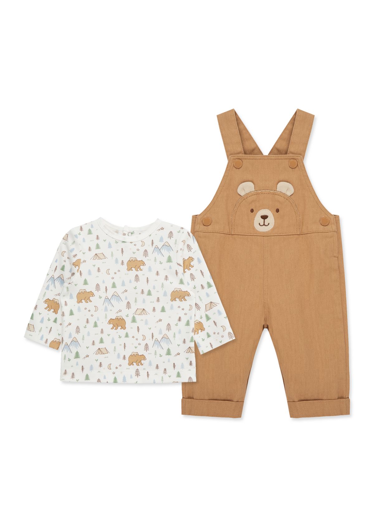 Baby Boys Bear Overall Set