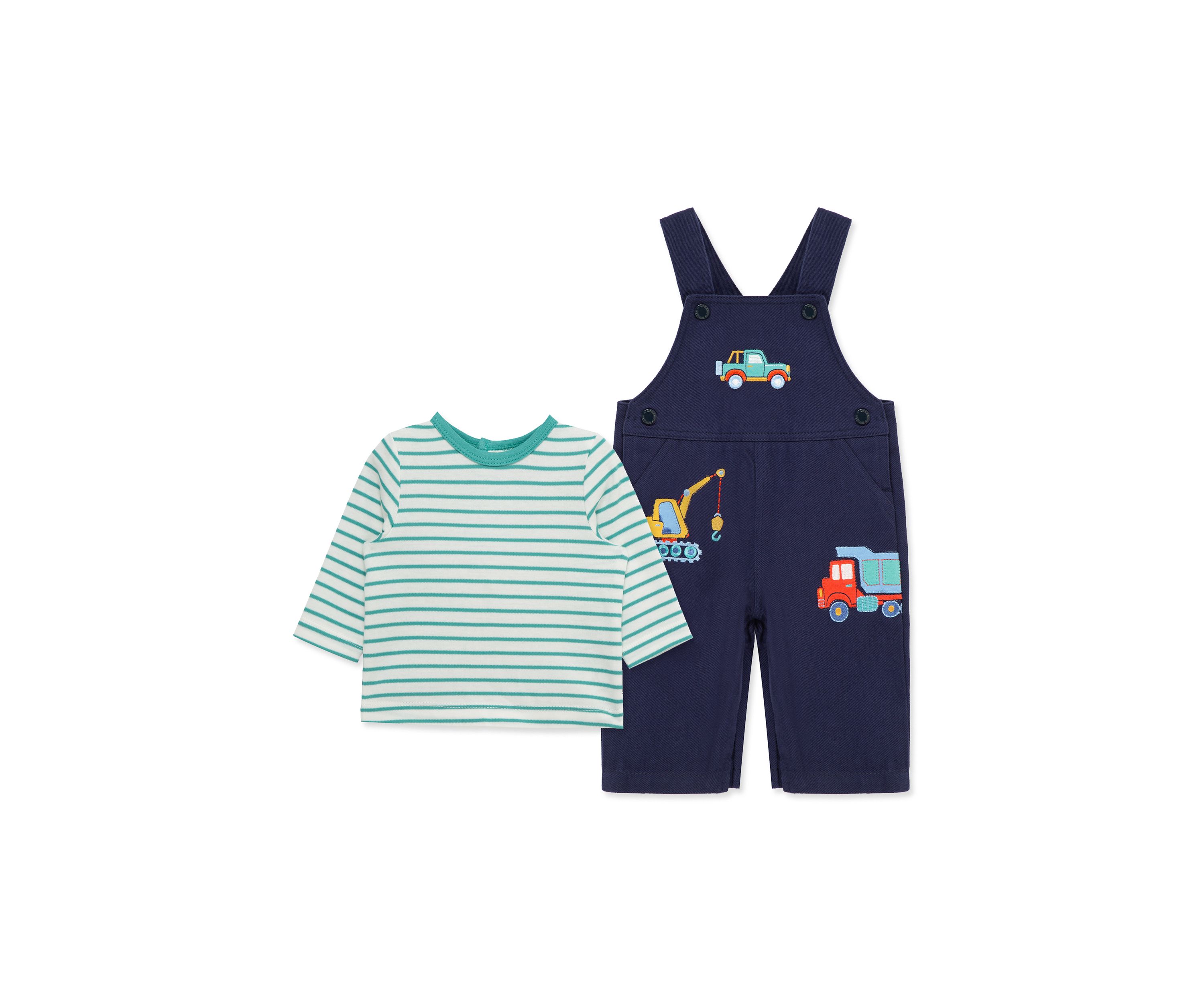 Baby Boys Trucks Overall Set