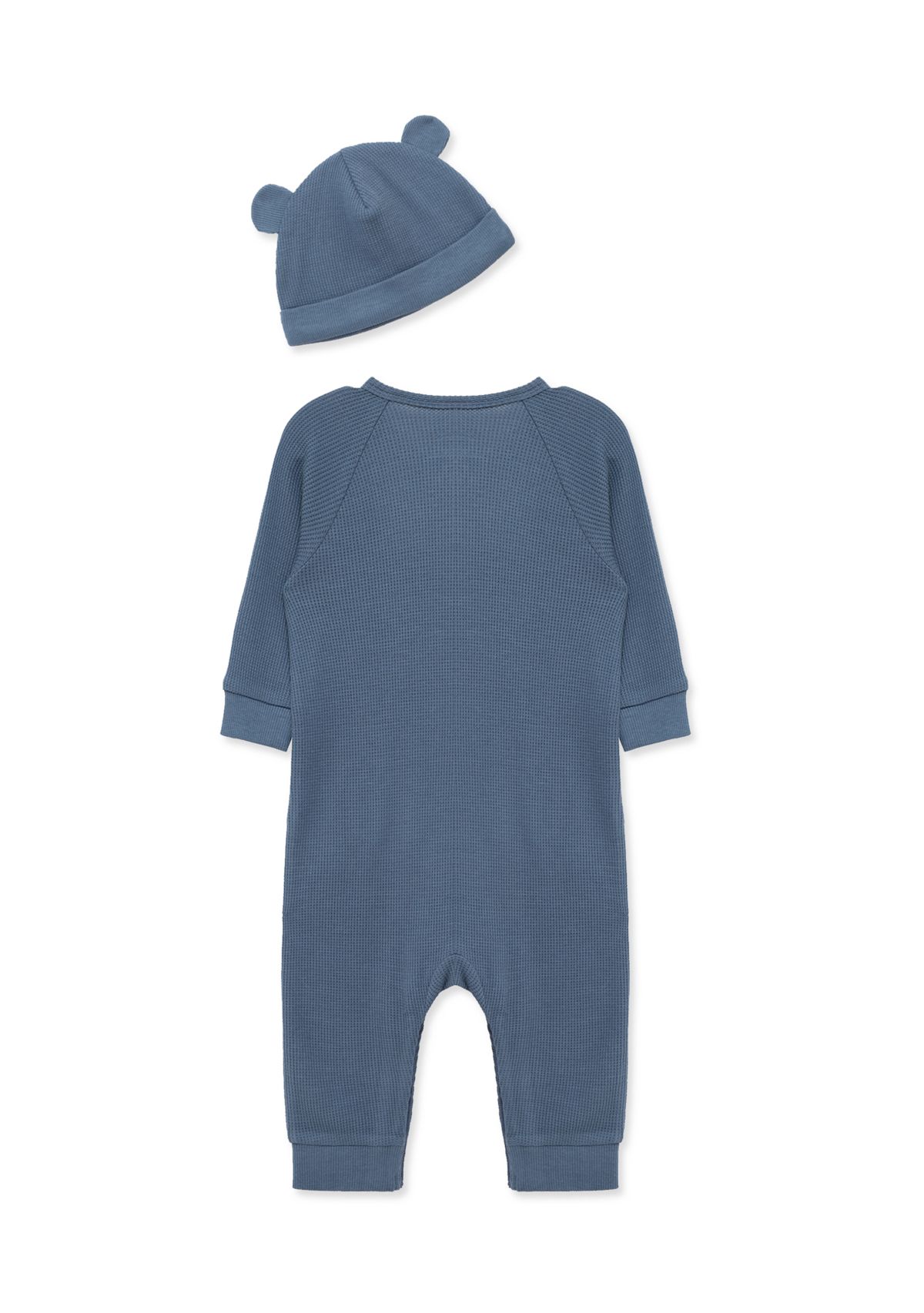 Baby Boys Dark Blue Coverall with Hat