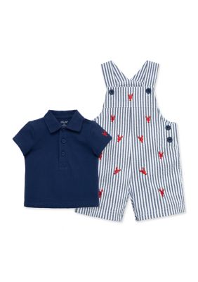 Little Me Baby Boys Lobster Shortall Set