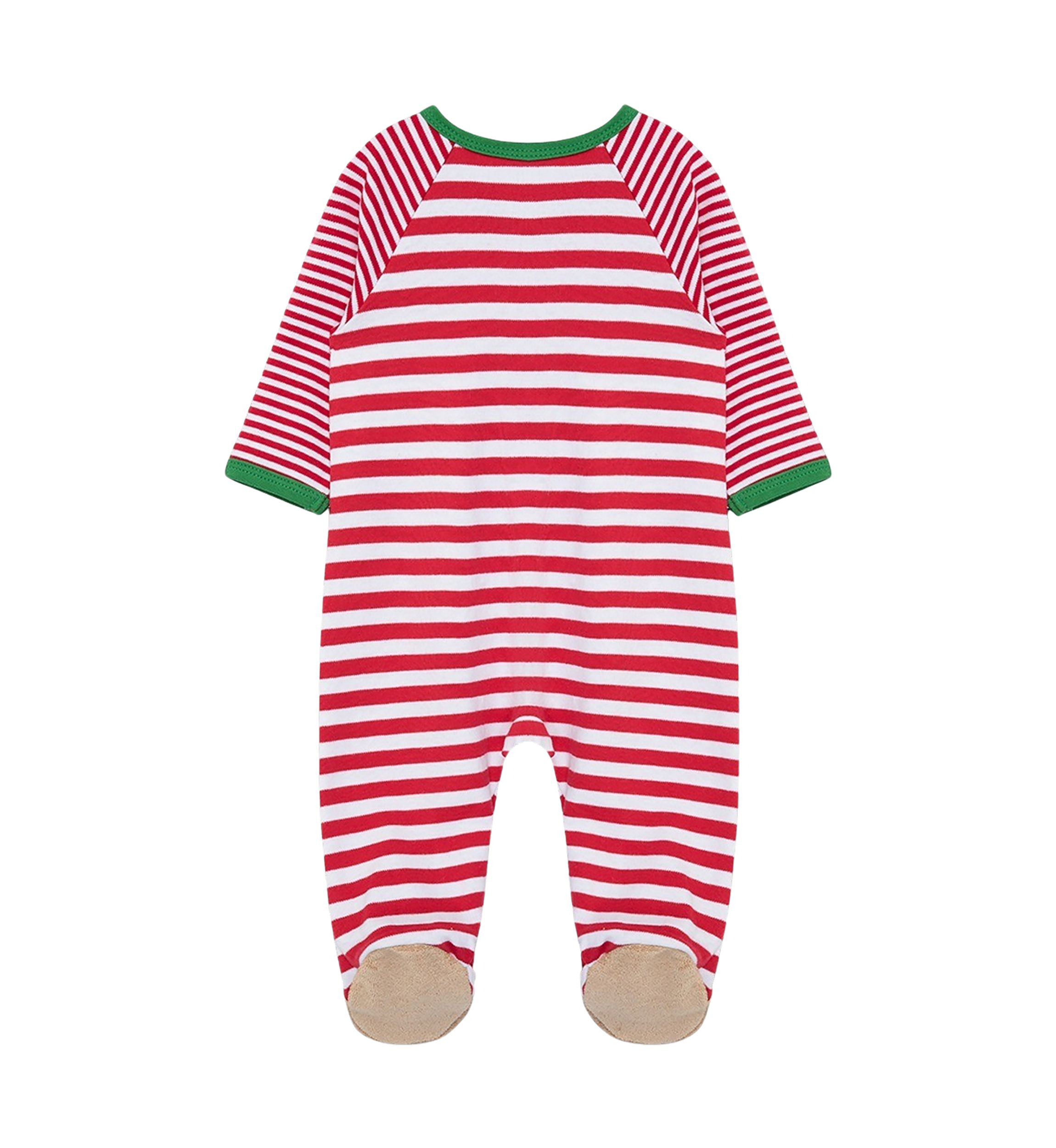 Baby Boys Reindeer Stripe Footie Pajamas