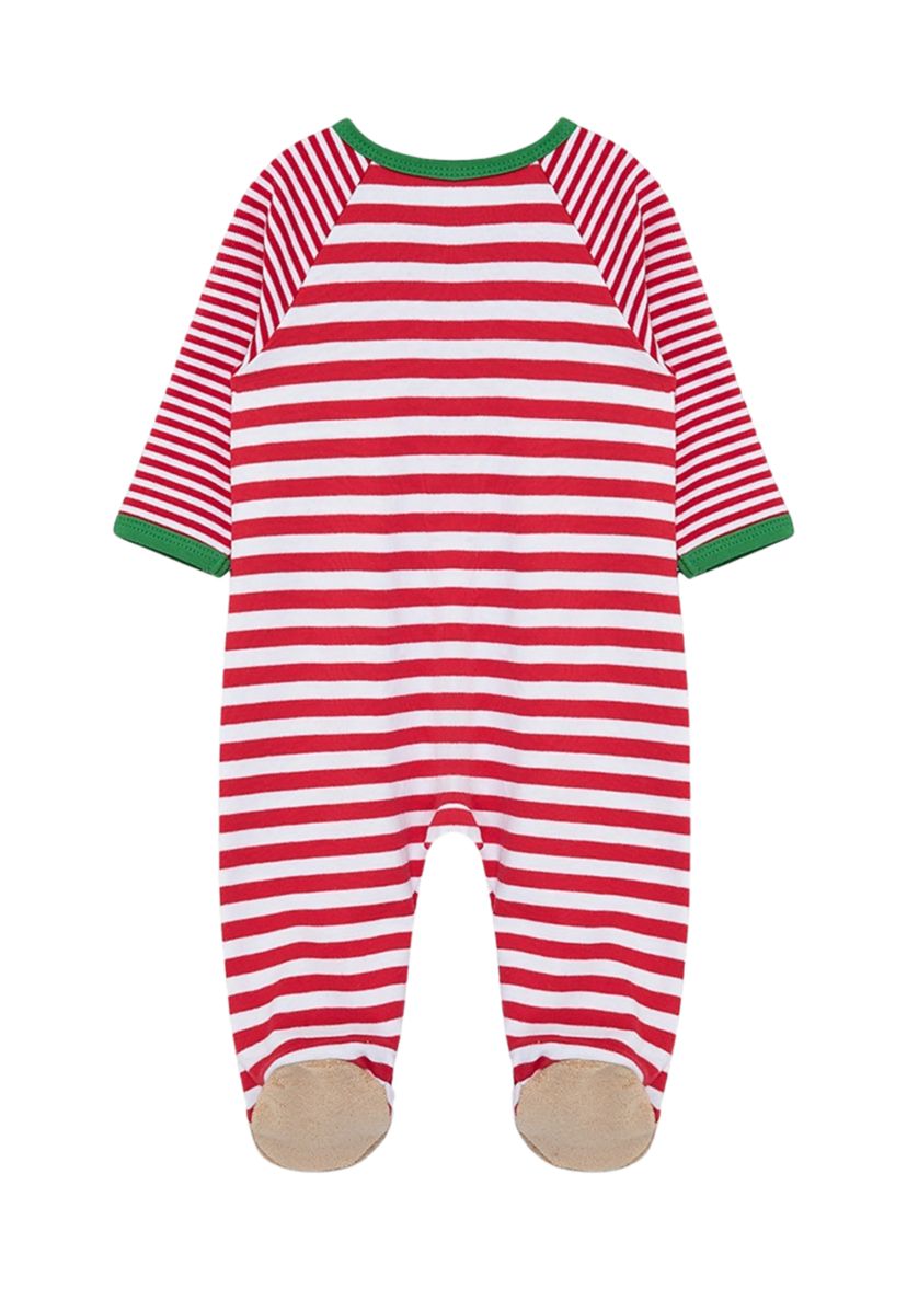 Baby Boys Reindeer Stripe Footie Pajamas