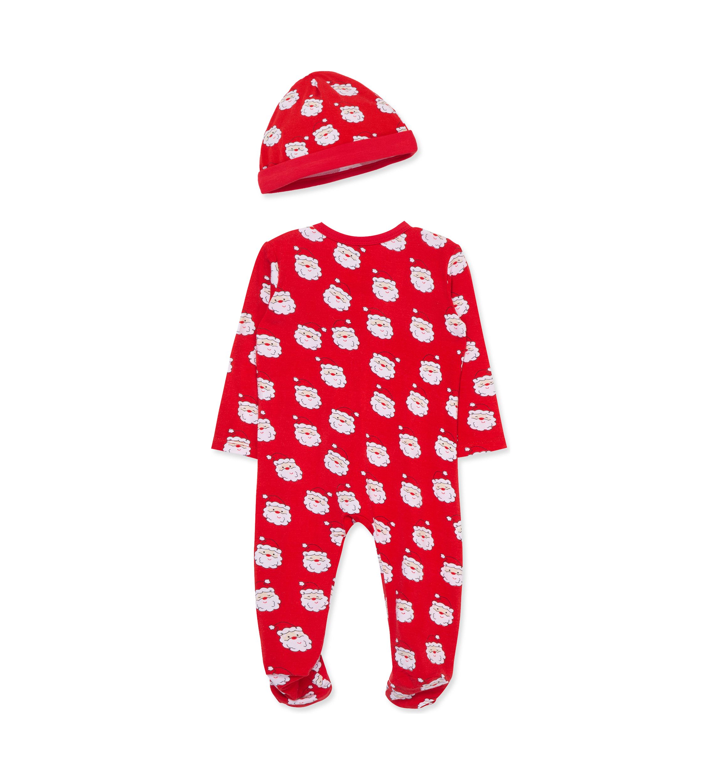 Baby Boys Santa Footie with Hat