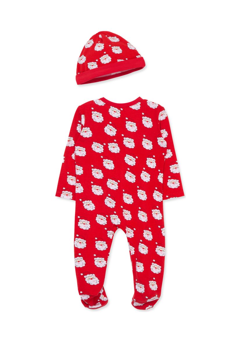 Baby Boys Santa Footie with Hat