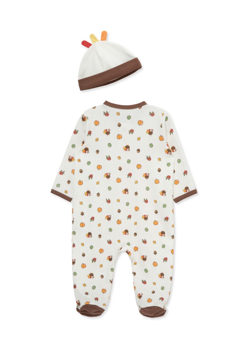Baby Boys Turkey Footie with Hat
