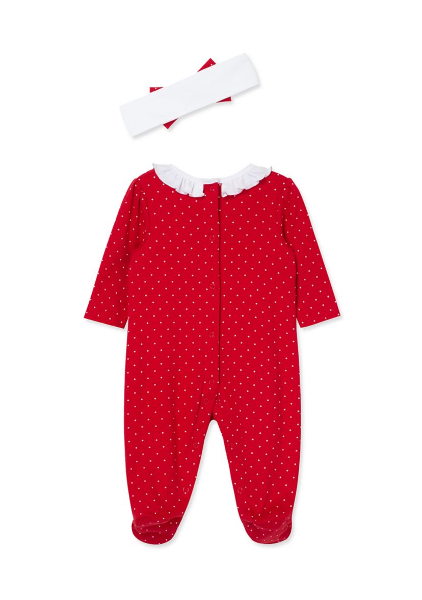 Baby Girls Dainty Trees Footie Pajamas with Headband
