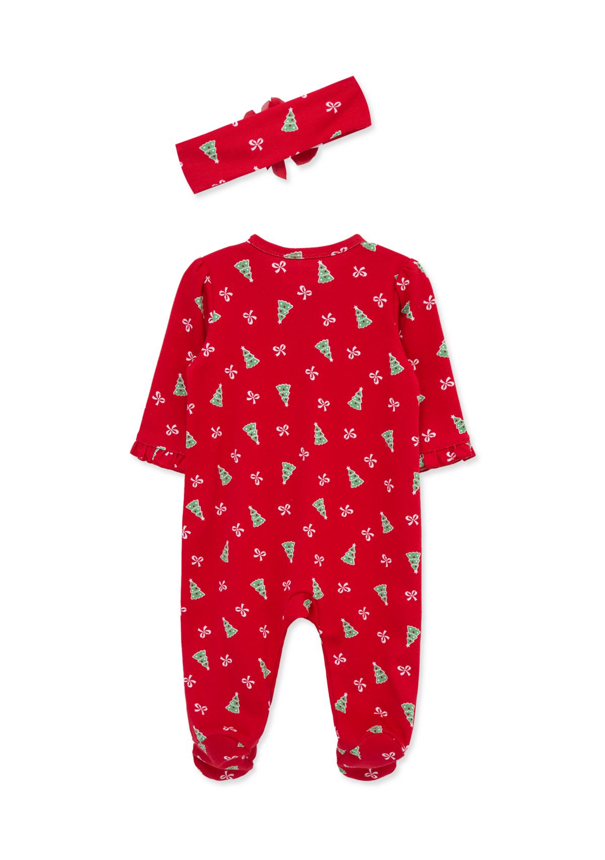 Baby Girls Pretty Trees Footie with Headband