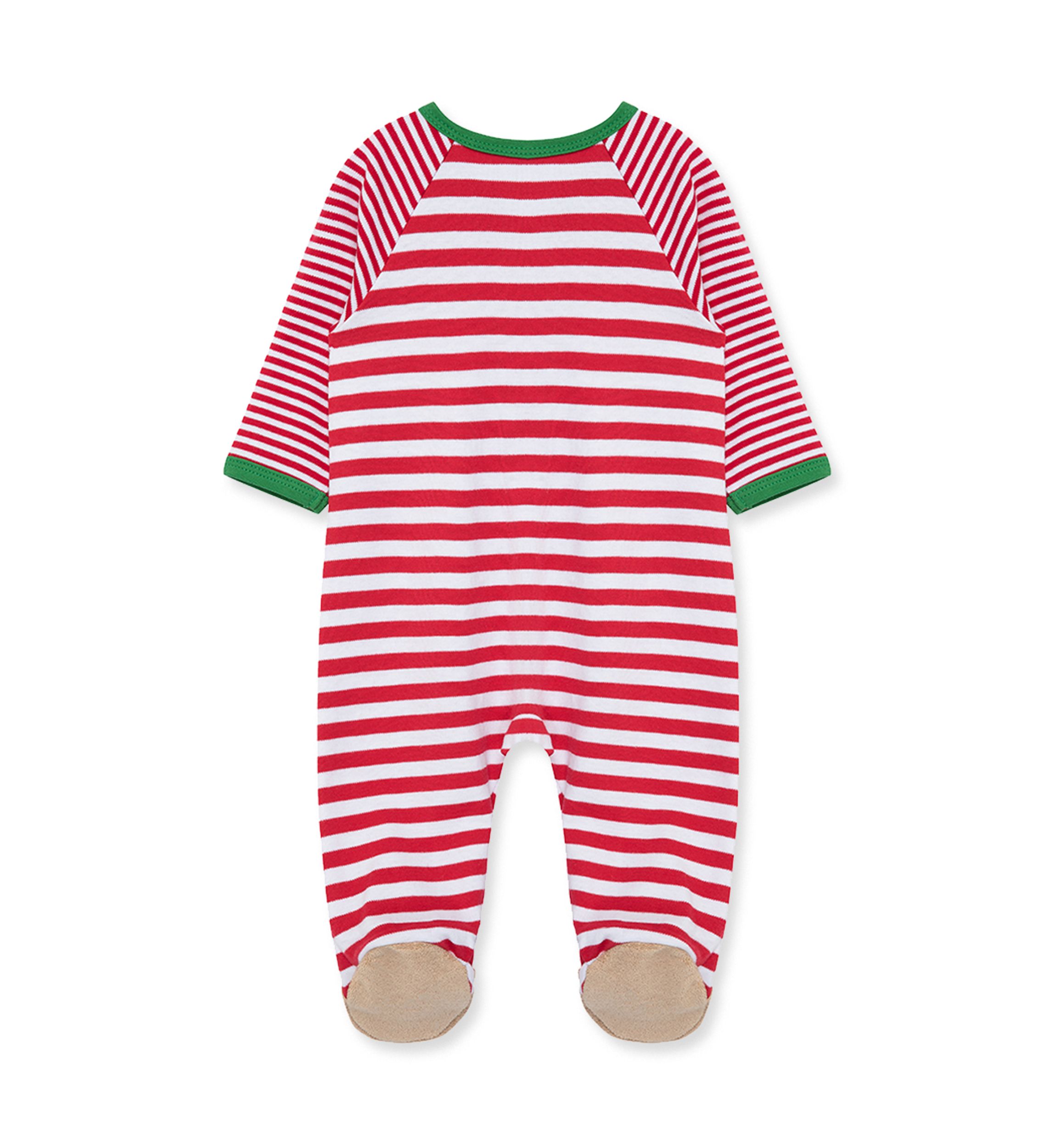 Baby Boys Reindeer Stripe Footie Pajamas
