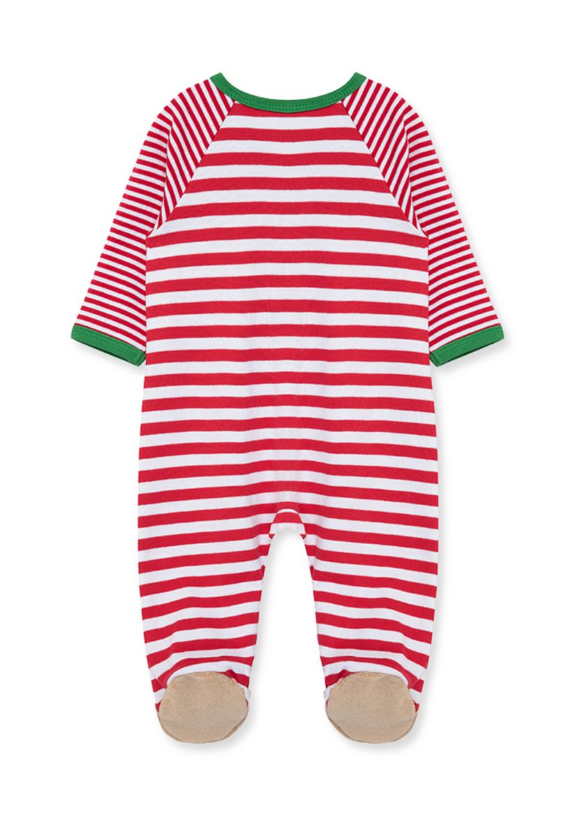 Baby Boys Reindeer Stripe Footie Pajamas
