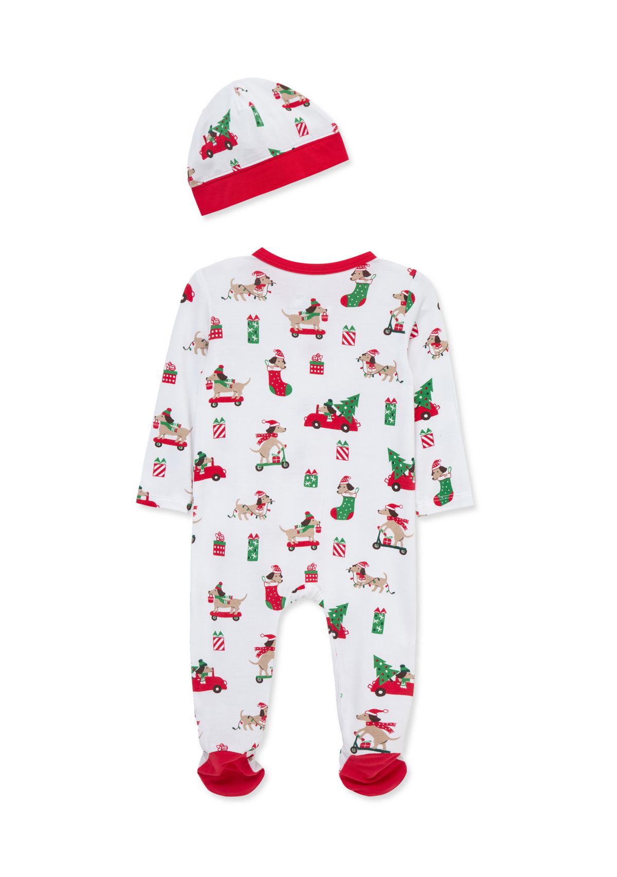 Baby Boys Puppies Footie with Hat