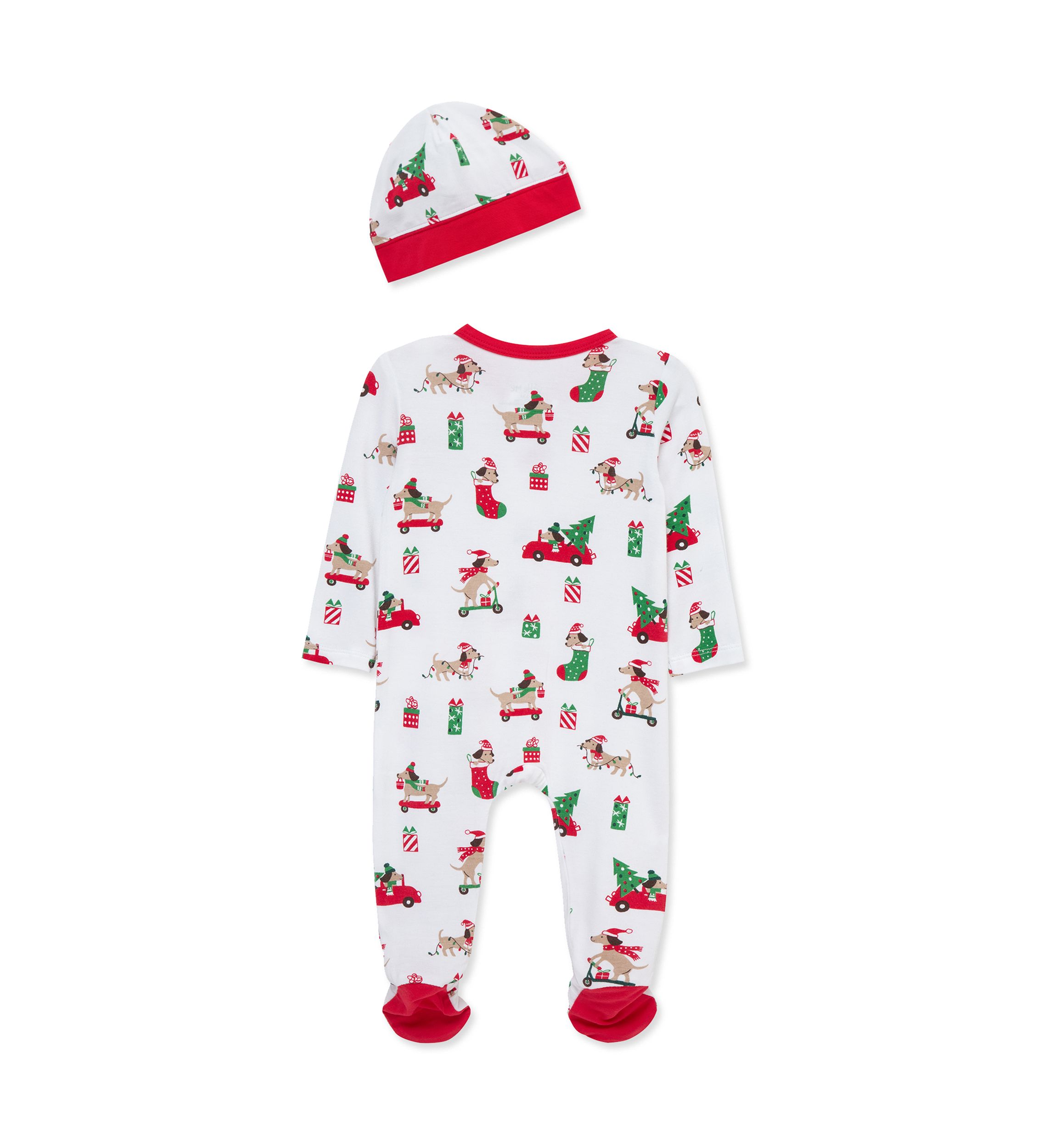Baby Boys Puppies Footie with Hat