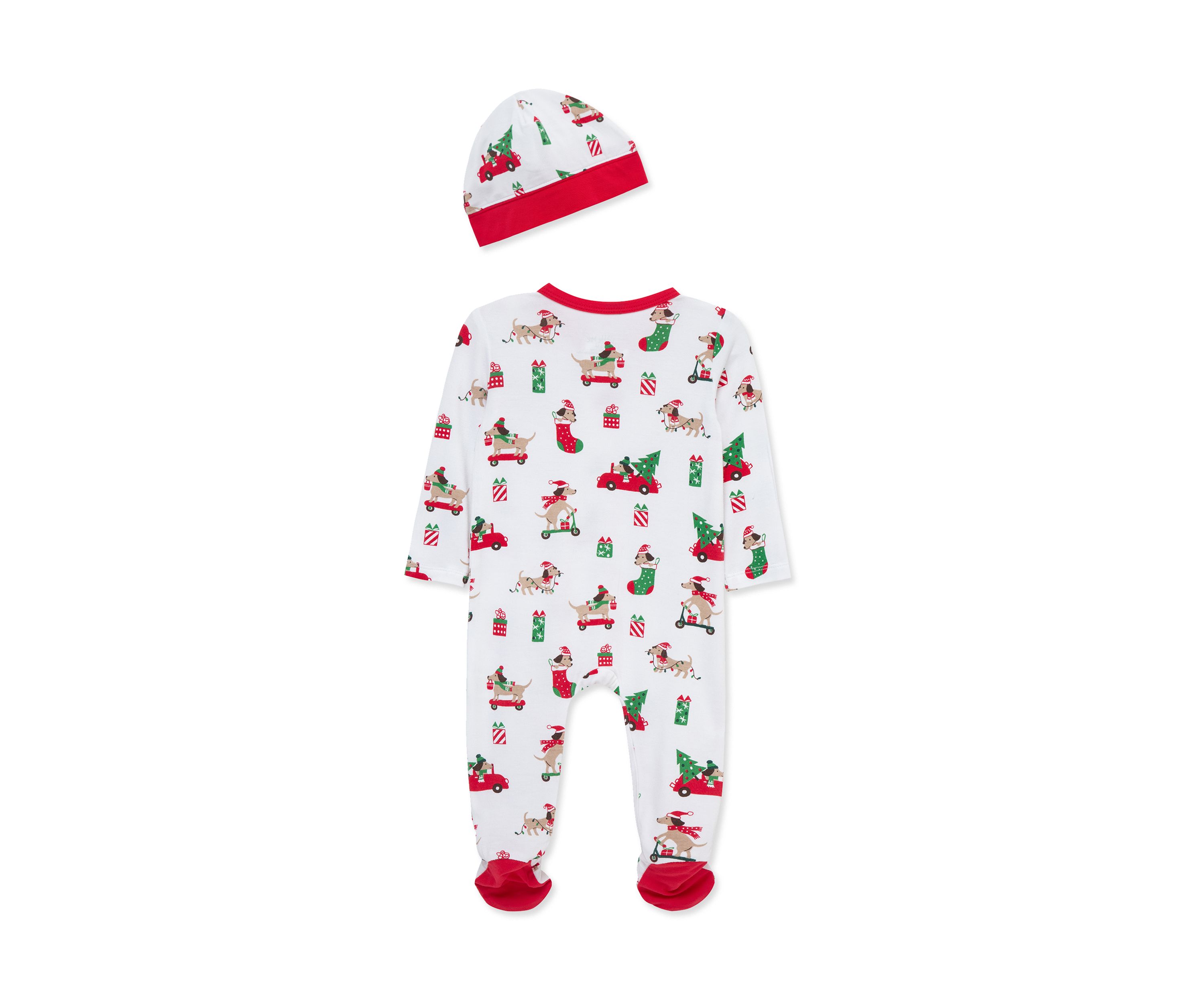Baby Boys Puppies Footie with Hat