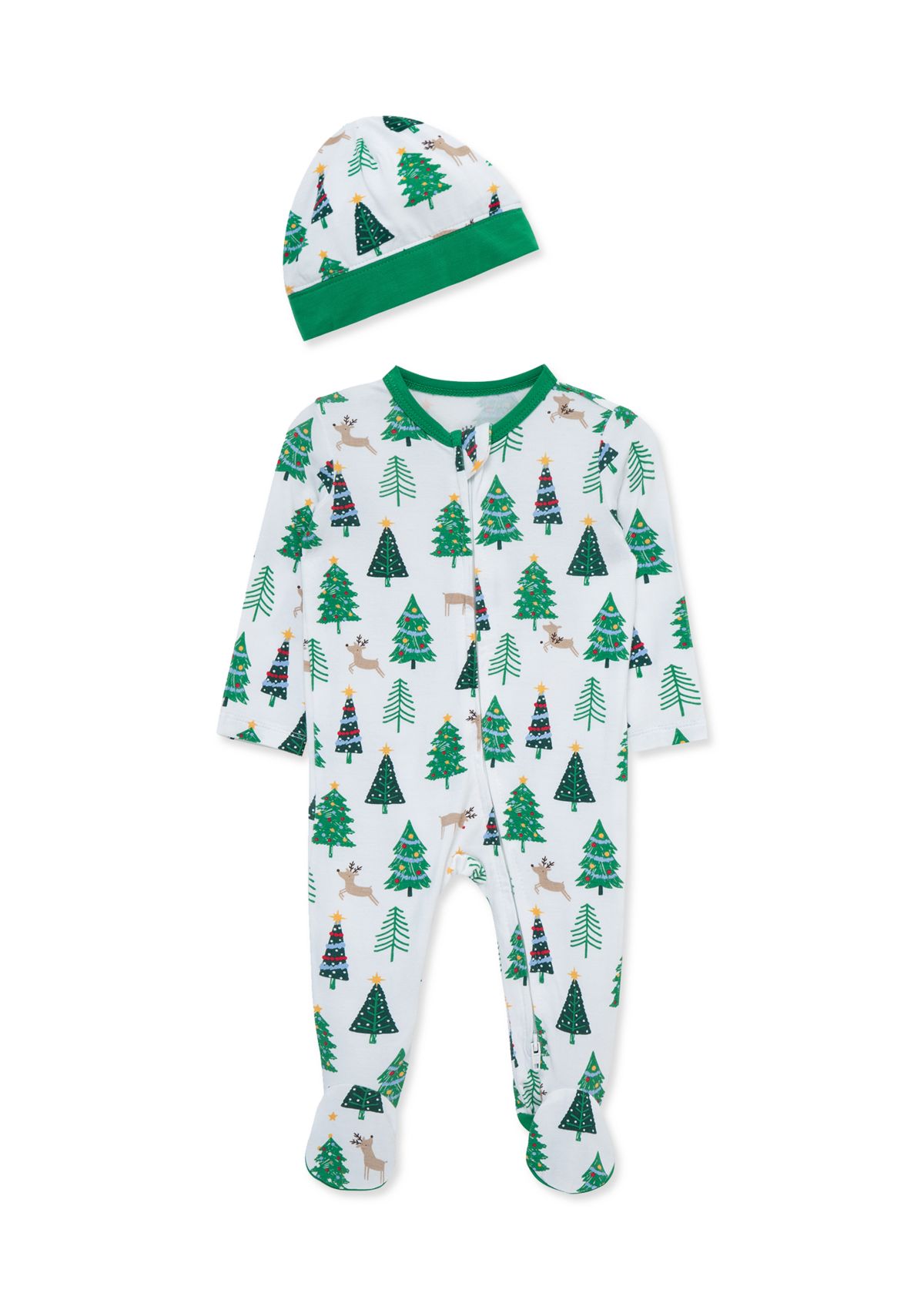 Baby Boys Trees Footie with Hat