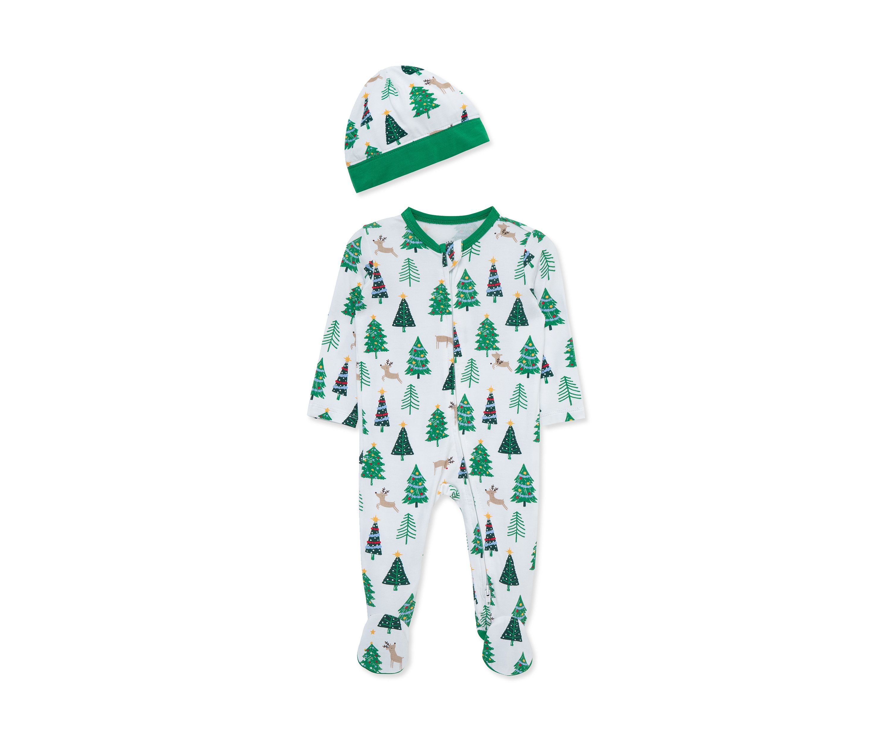 Baby Boys Trees Footie with Hat