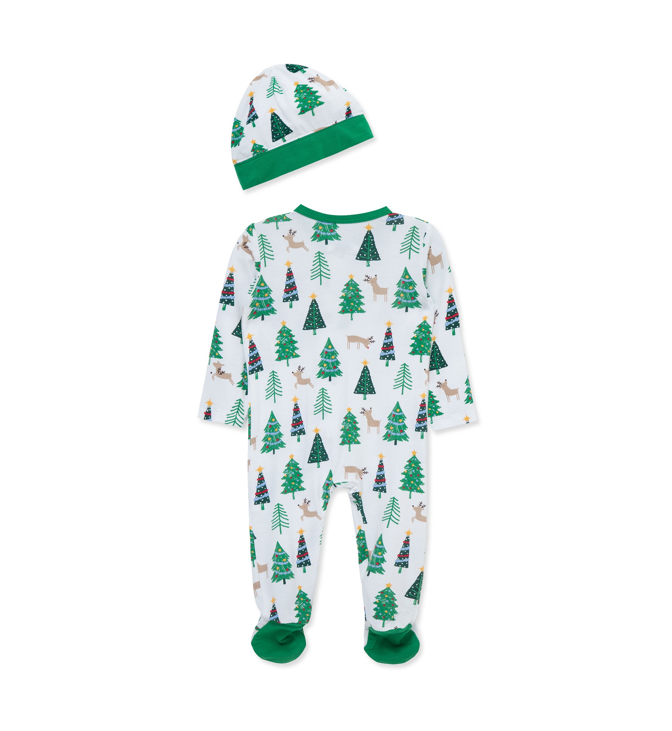 Baby Boys Trees Footie with Hat