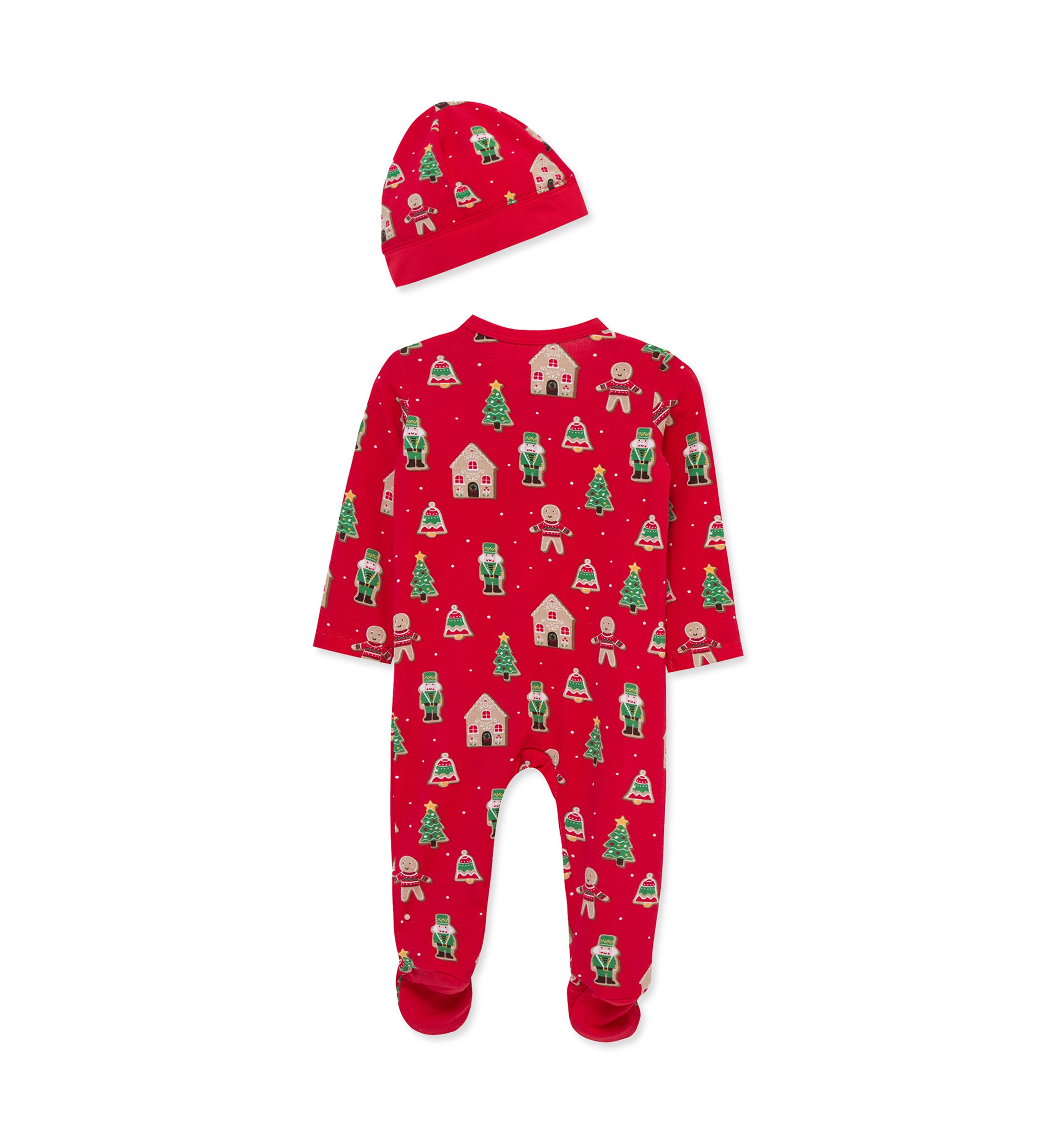Baby Boys Gingerbread Footie Pajamas with Hat
