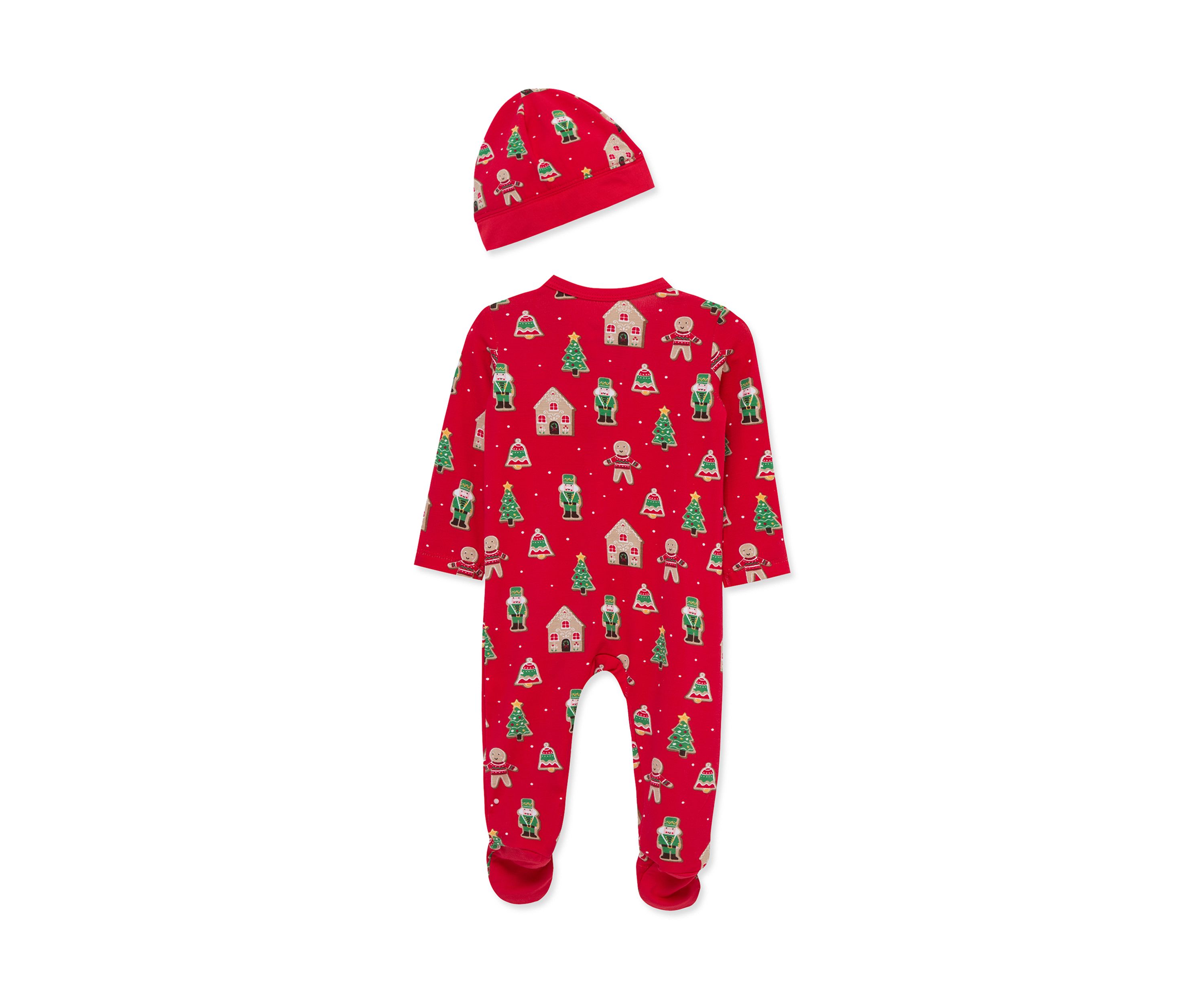 Baby Boys Gingerbread Footie Pajamas with Hat