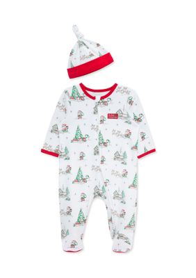 Little Me Baby Boys Holiday Bodysuit with Hat