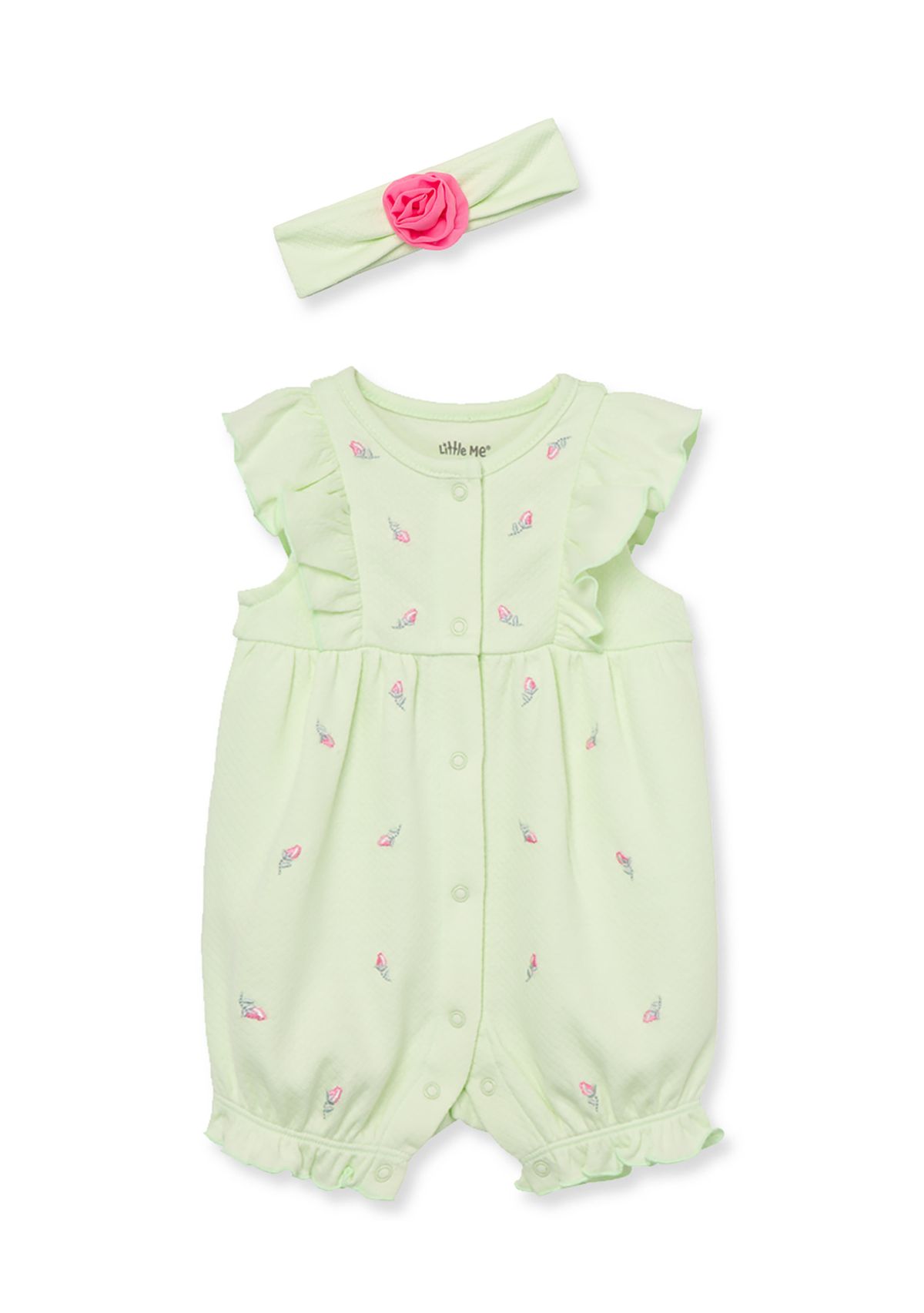 Baby Girls Rosebud Romper with Headband