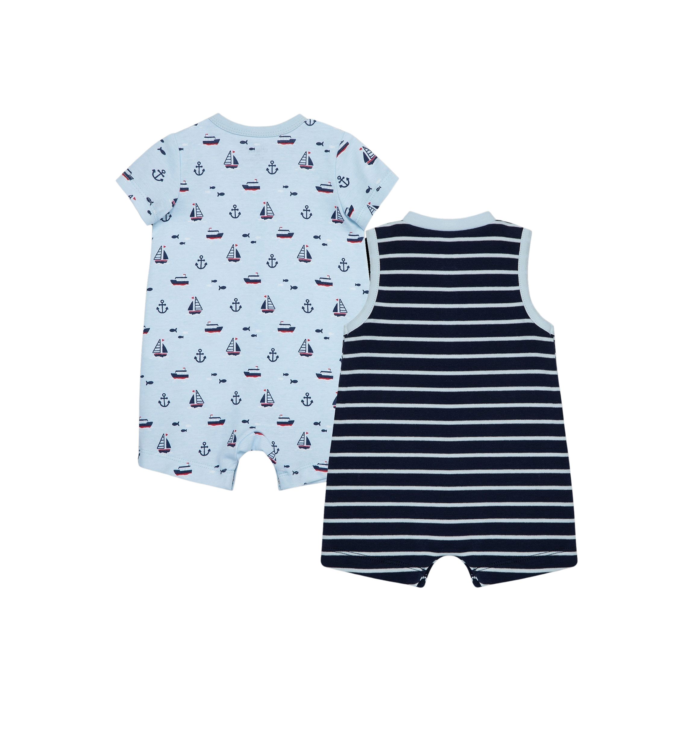 Baby Boys Sailboat 2 Pack Rompers