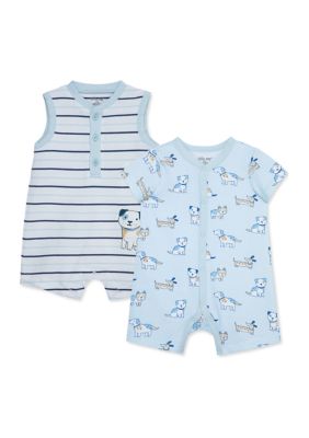 Little Me Baby Boys Baseball Printed Rompers - 2 Pack | belk