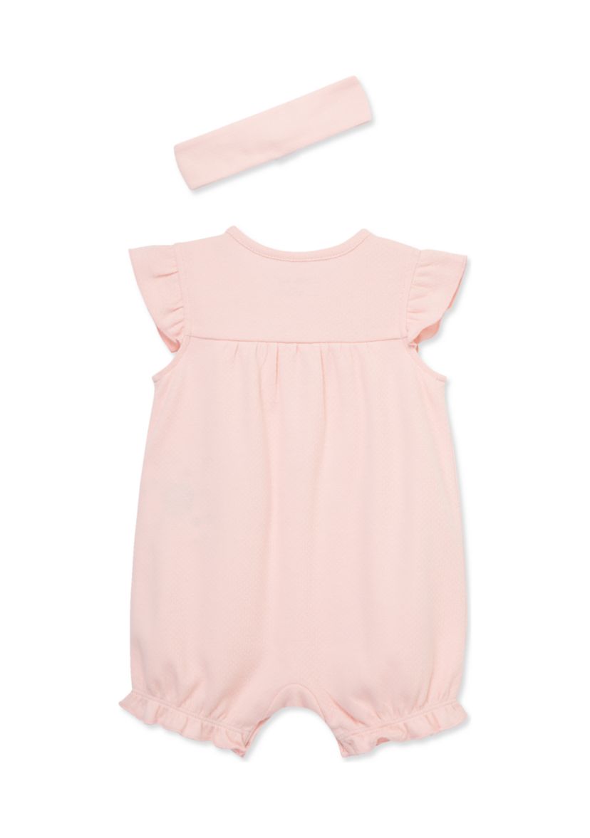 Baby Girls Ladybug Romper with Headband