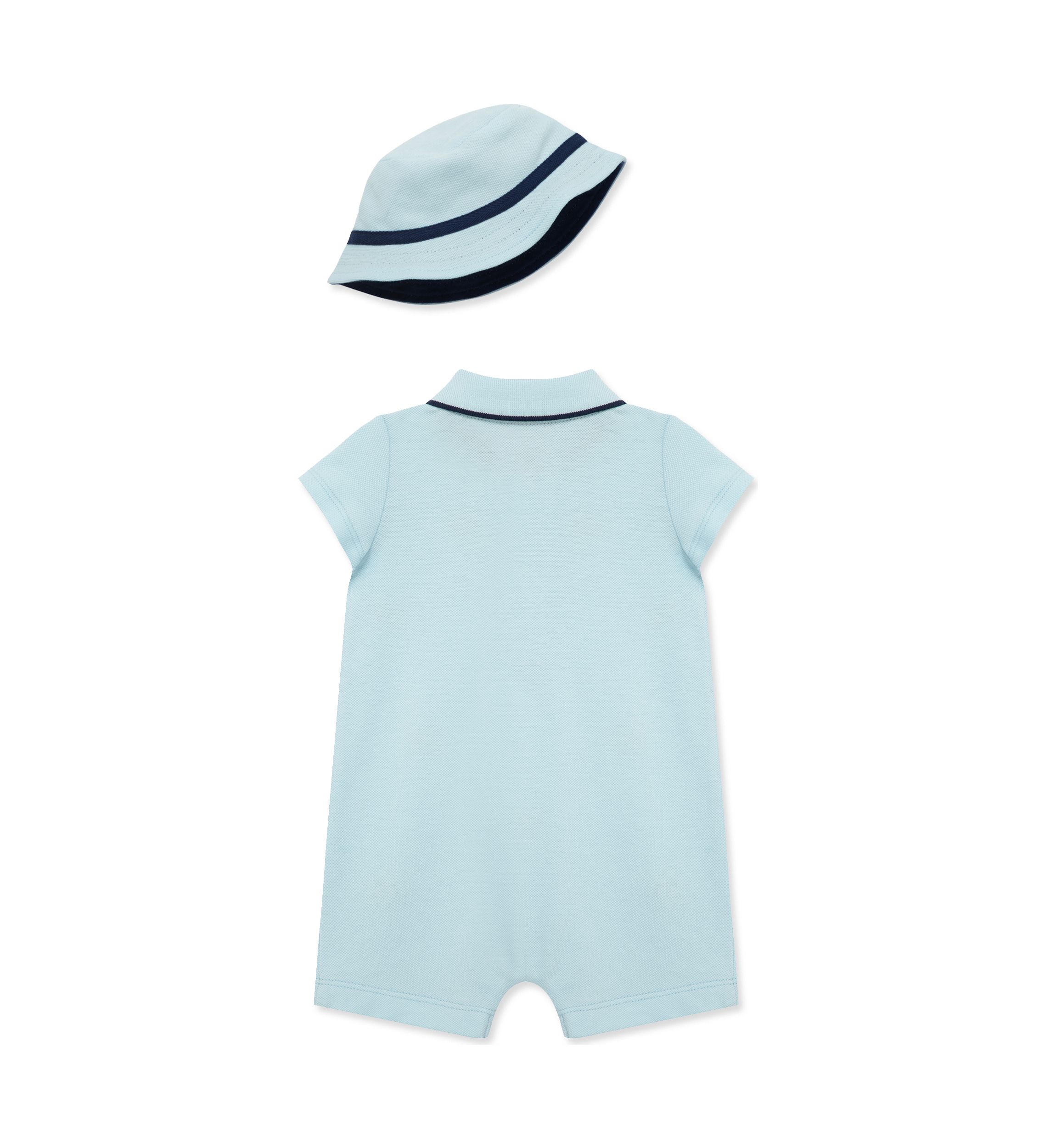 Baby Boys Trucks Romper with Hat
