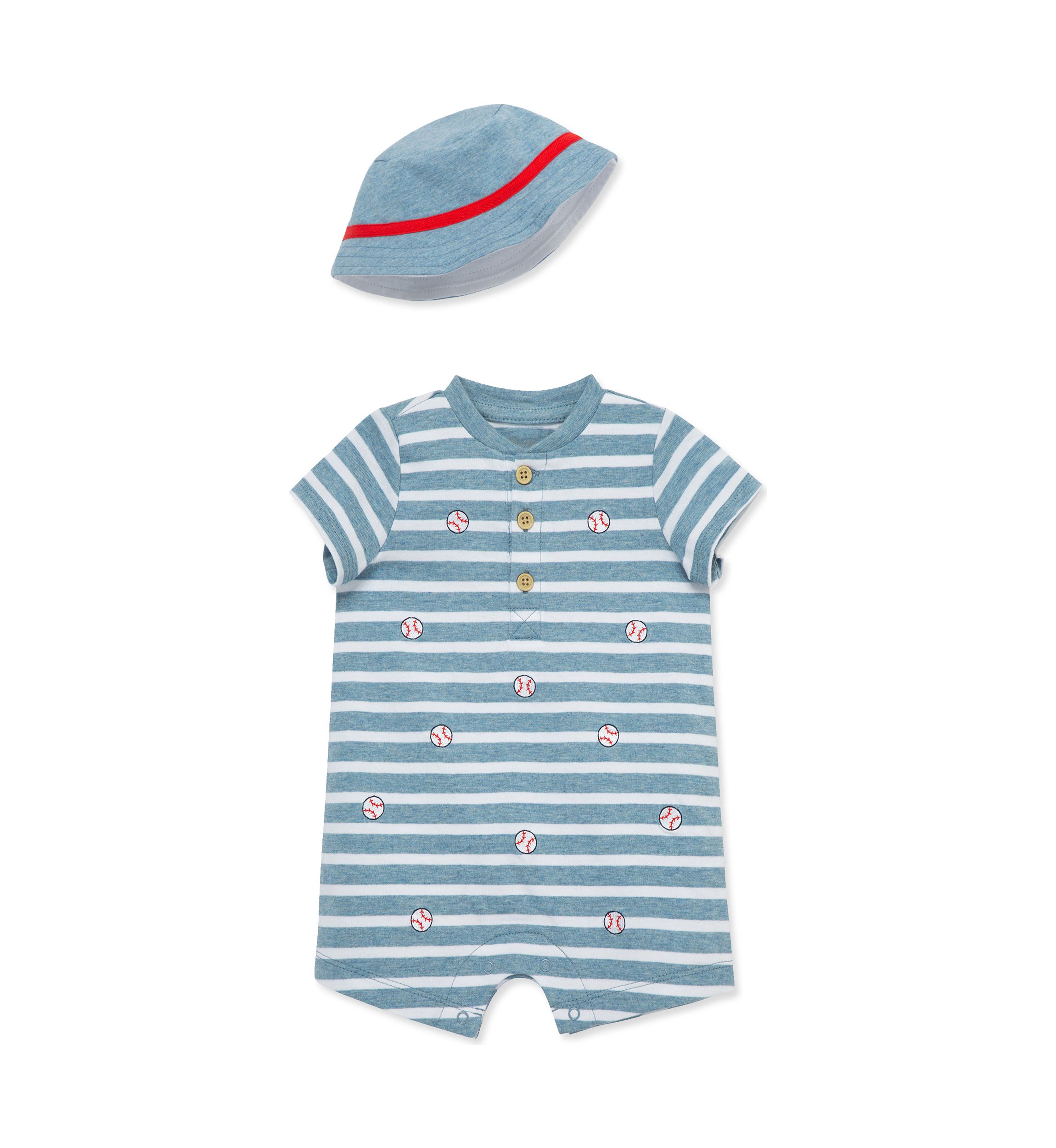 Baby Boys Baseball Romper with Hat