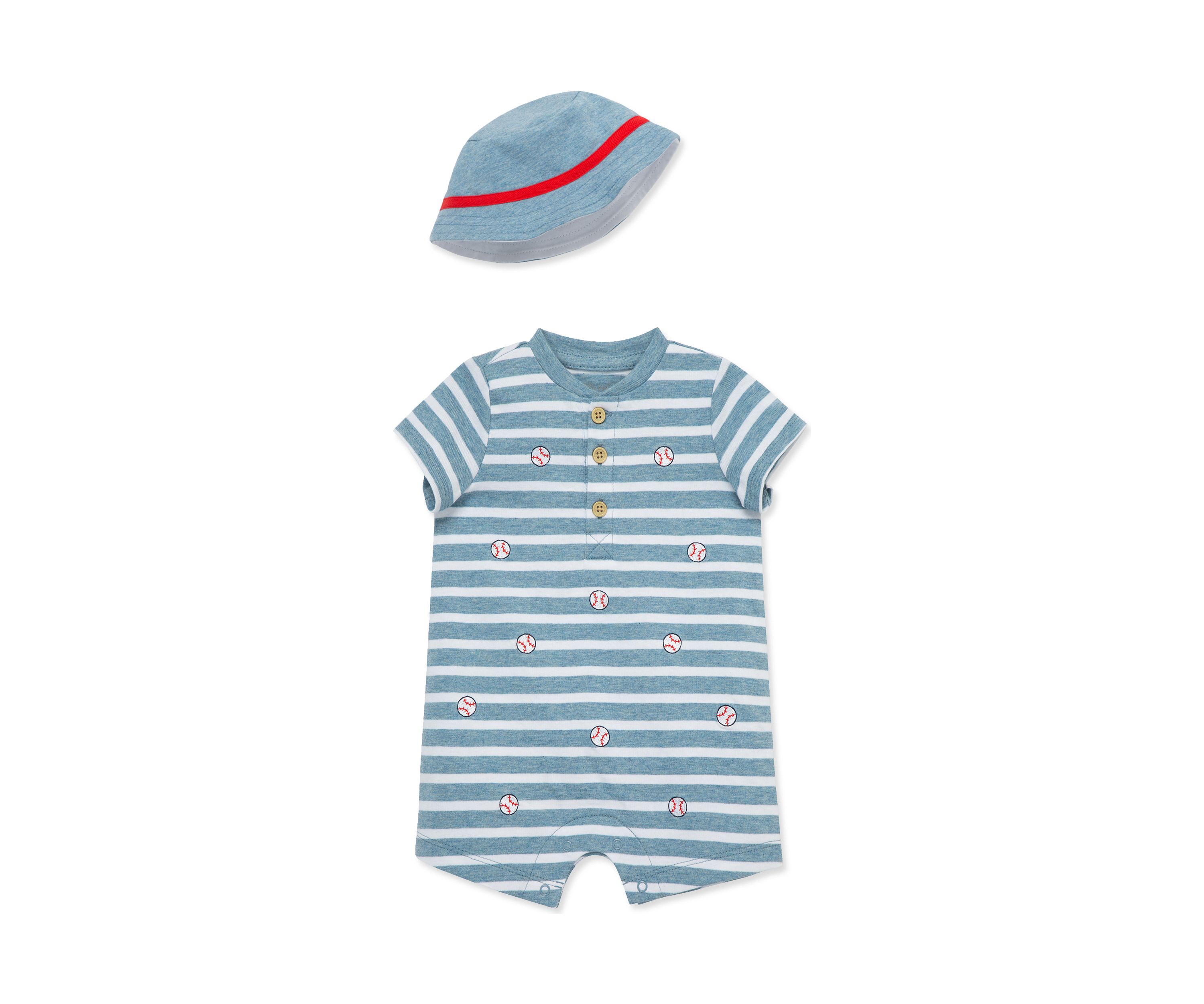 Baby Boys Baseball Romper with Hat