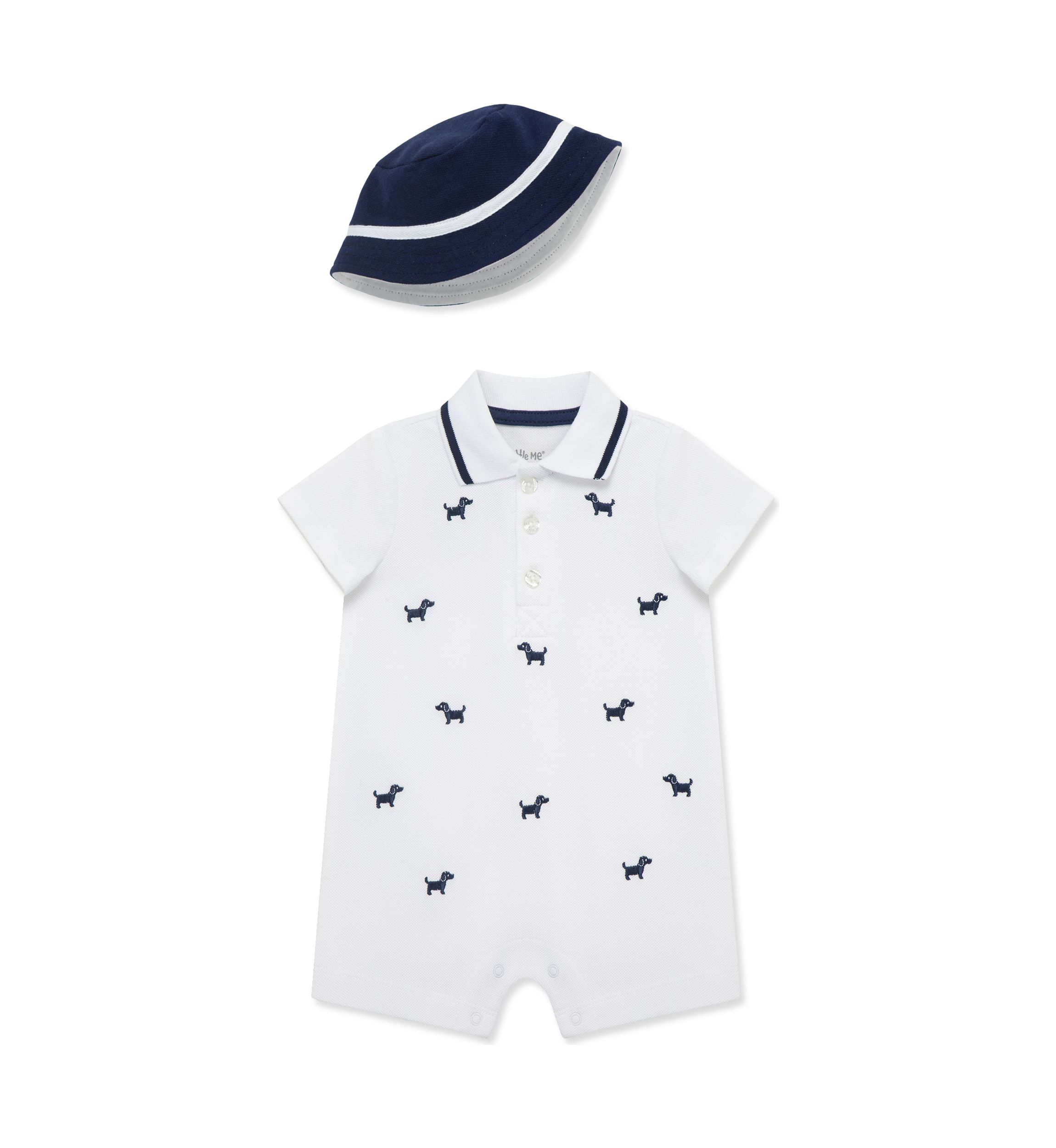 Baby Boys Puppies Romper with Hat