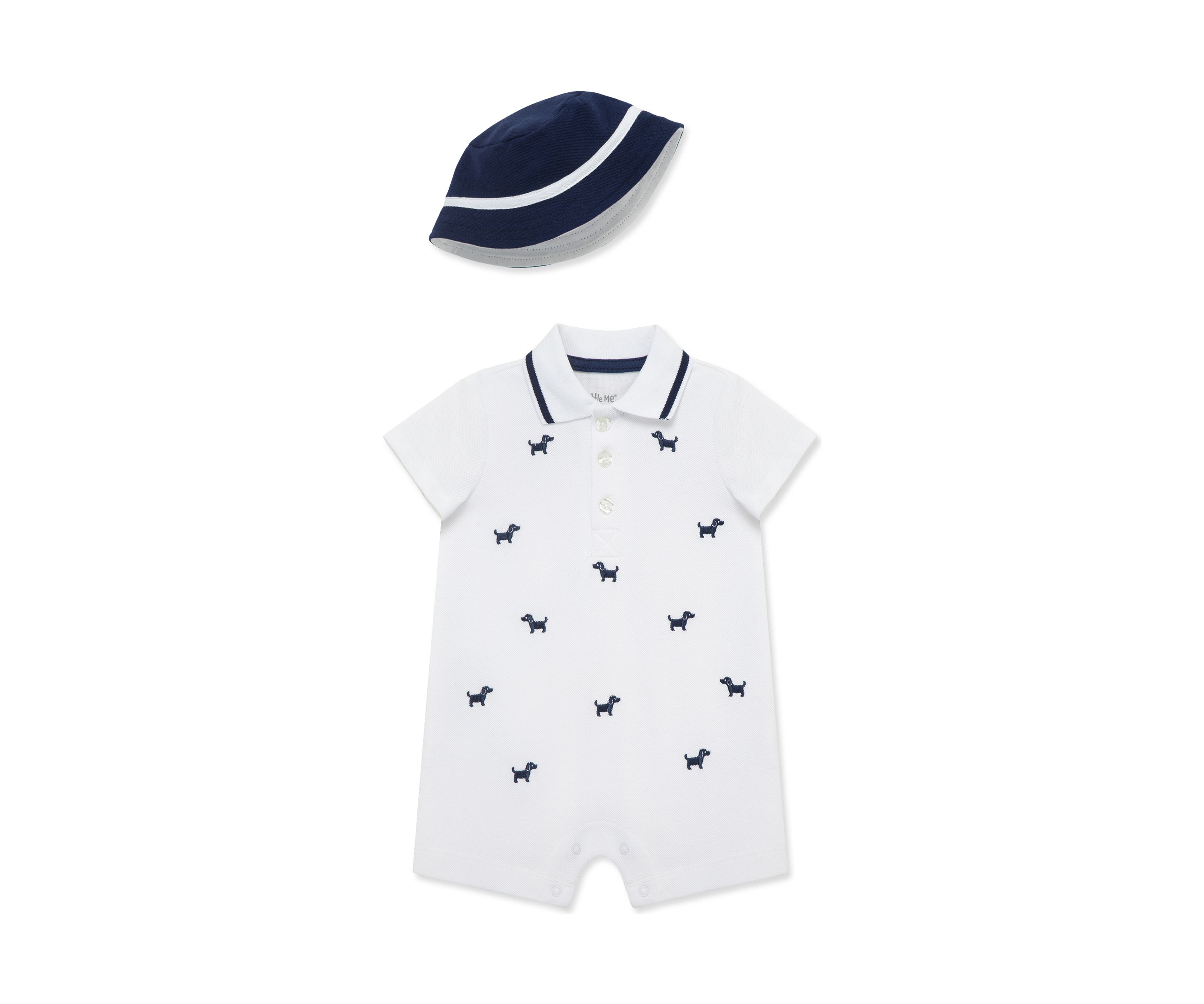 Baby Boys Puppies Romper with Hat