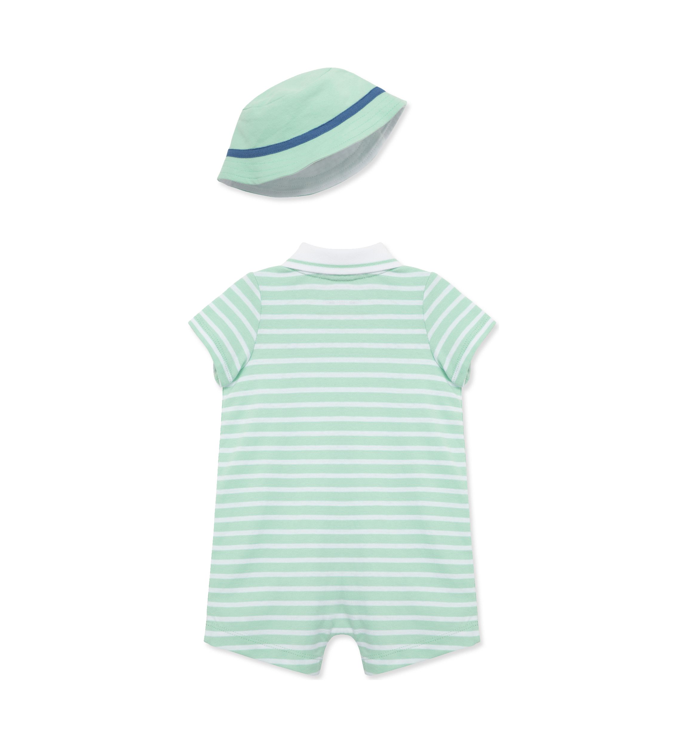 Baby Boys Whales Romper with Hat